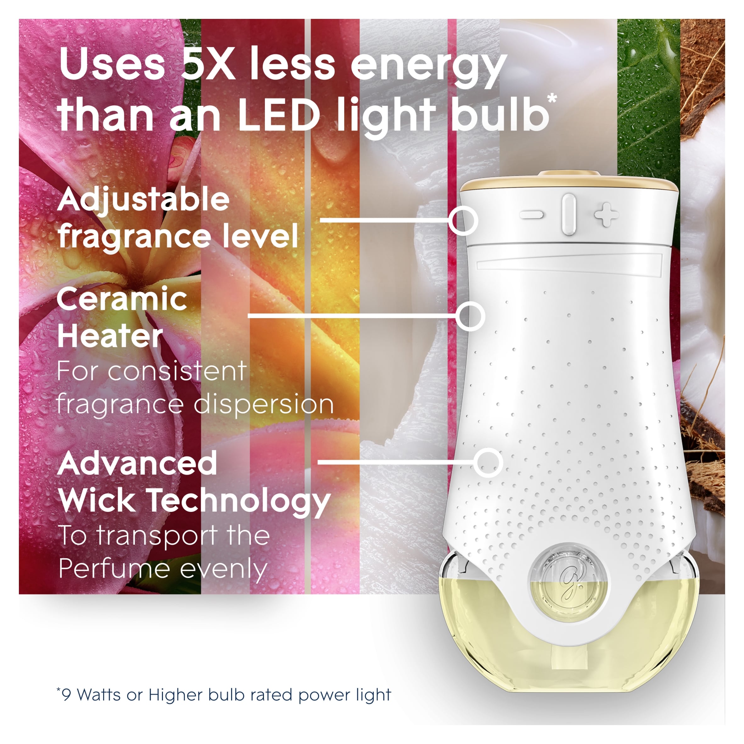 Glade Electric Scented Oil Holder Exotic Tropical Blossoms 20ml thumbnail 3