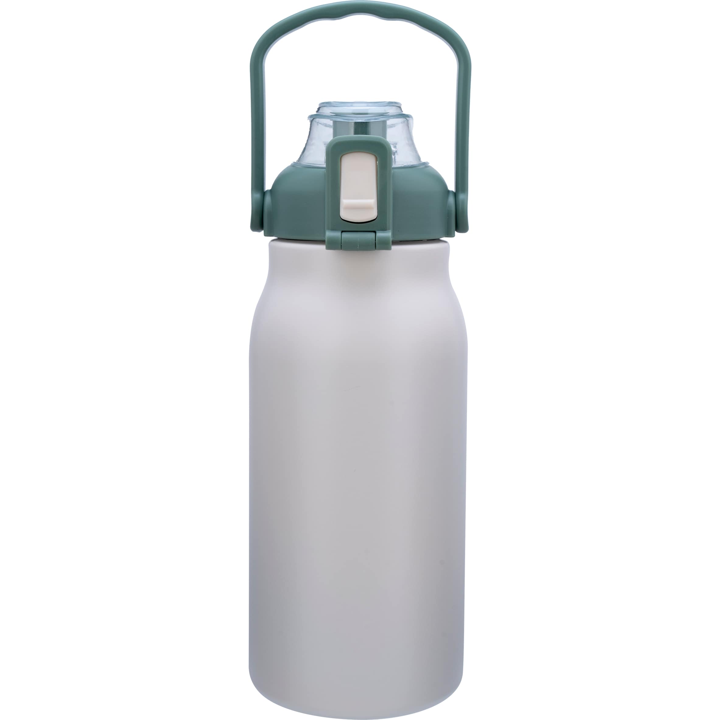 Tesco Stone/Green Insulated Chugger Water Bottle 1.2L