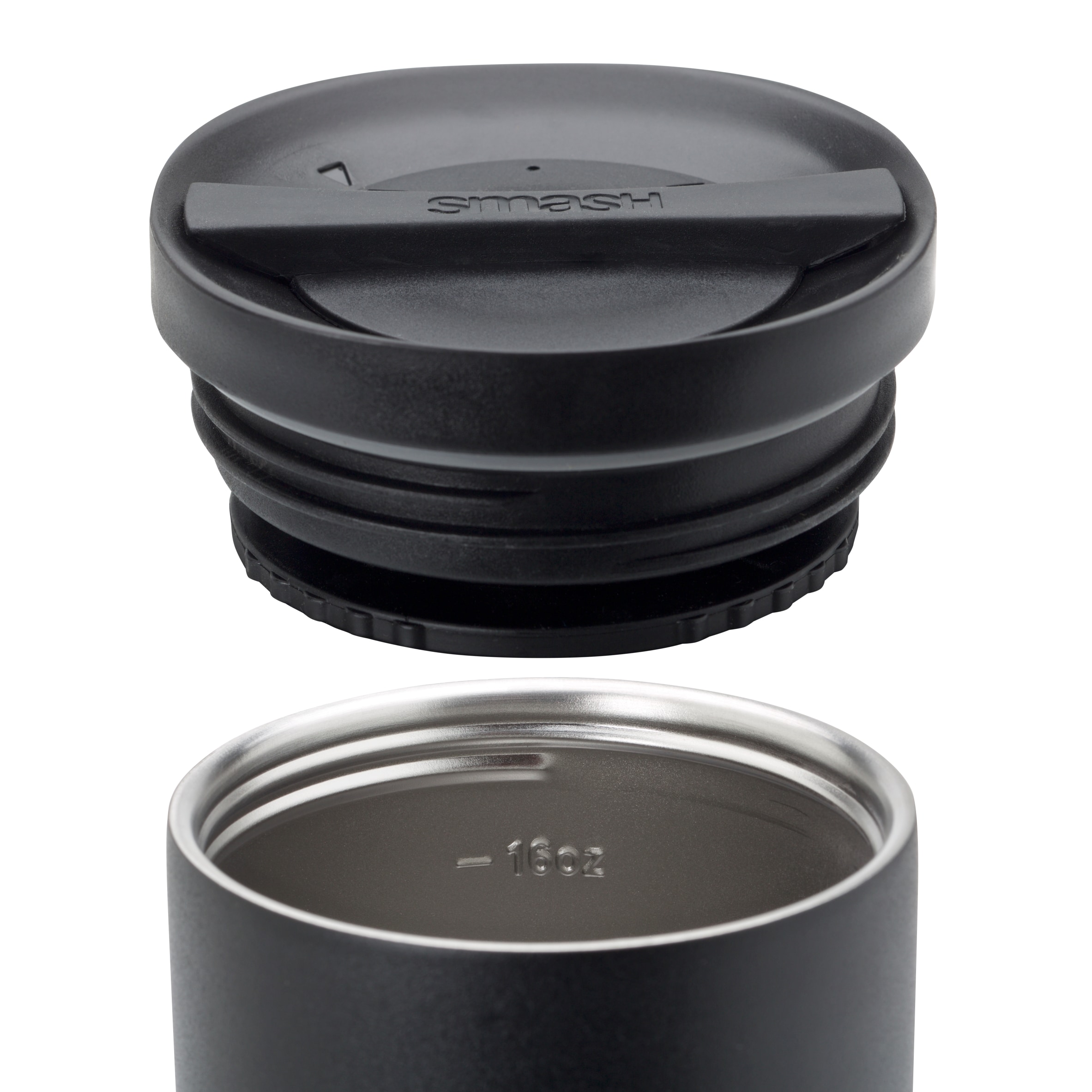 Smash Black Twist And Lock Coffee Cup 475Ml thumbnail 3