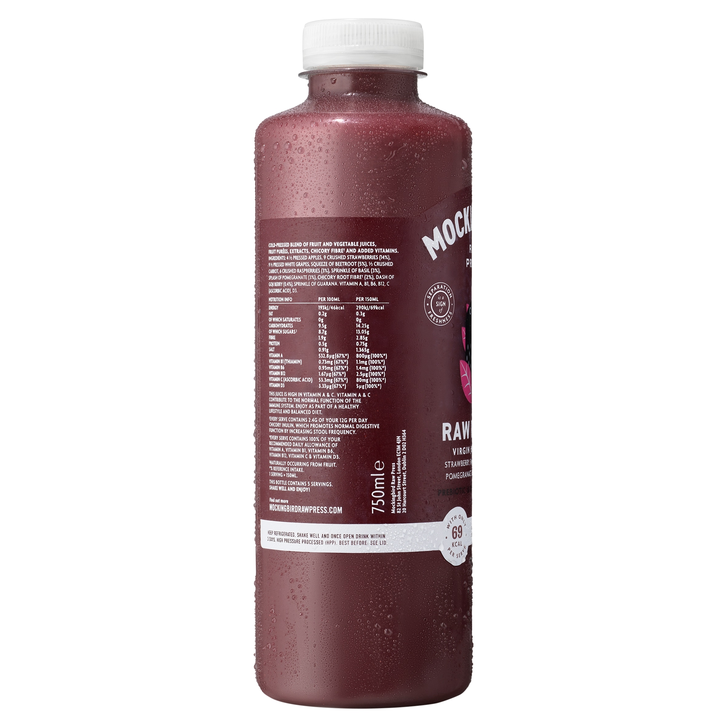 Mockingbird Raw Pump Virgin Juice 750ml thumbnail 2