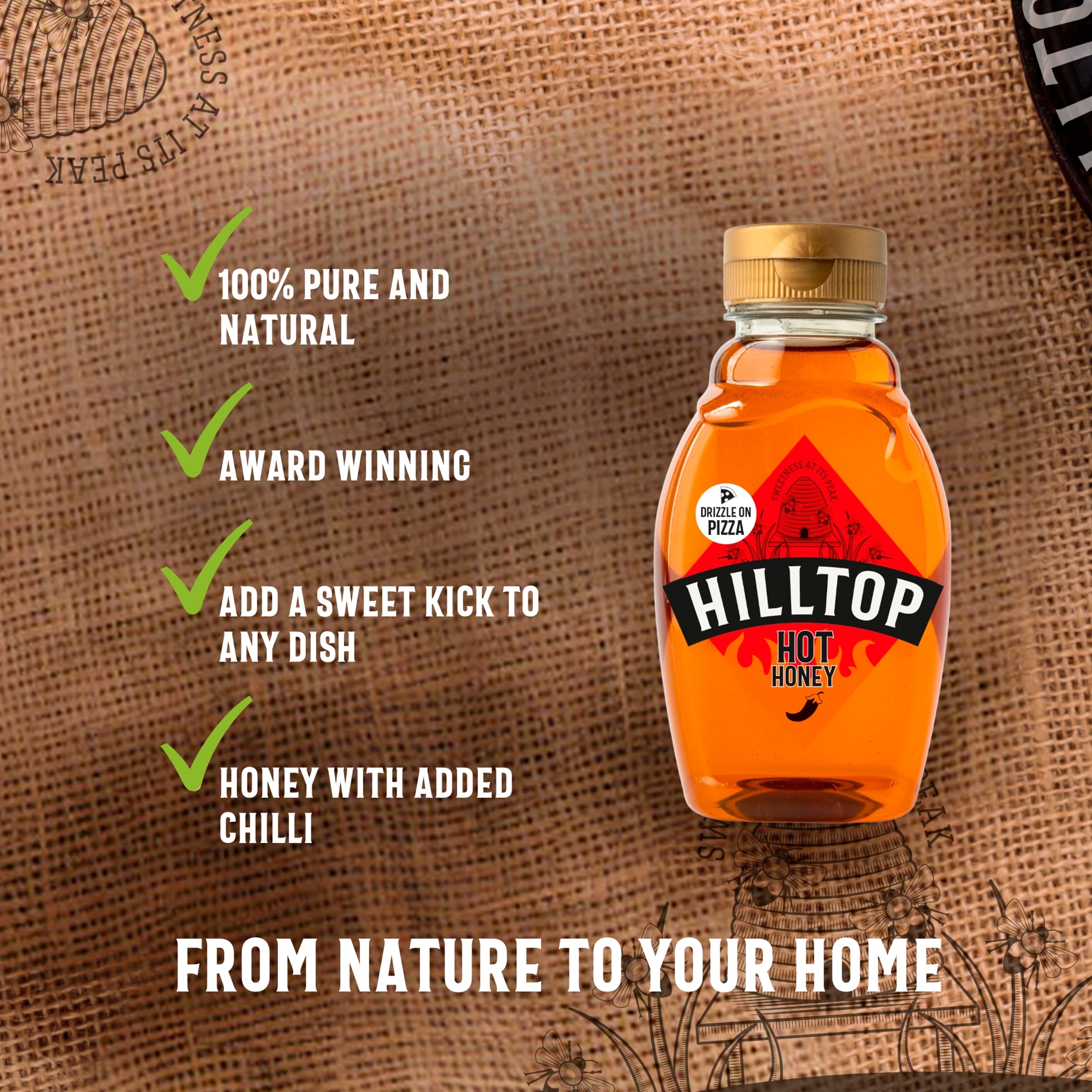Hilltop Hot Honey 340g thumbnail 2