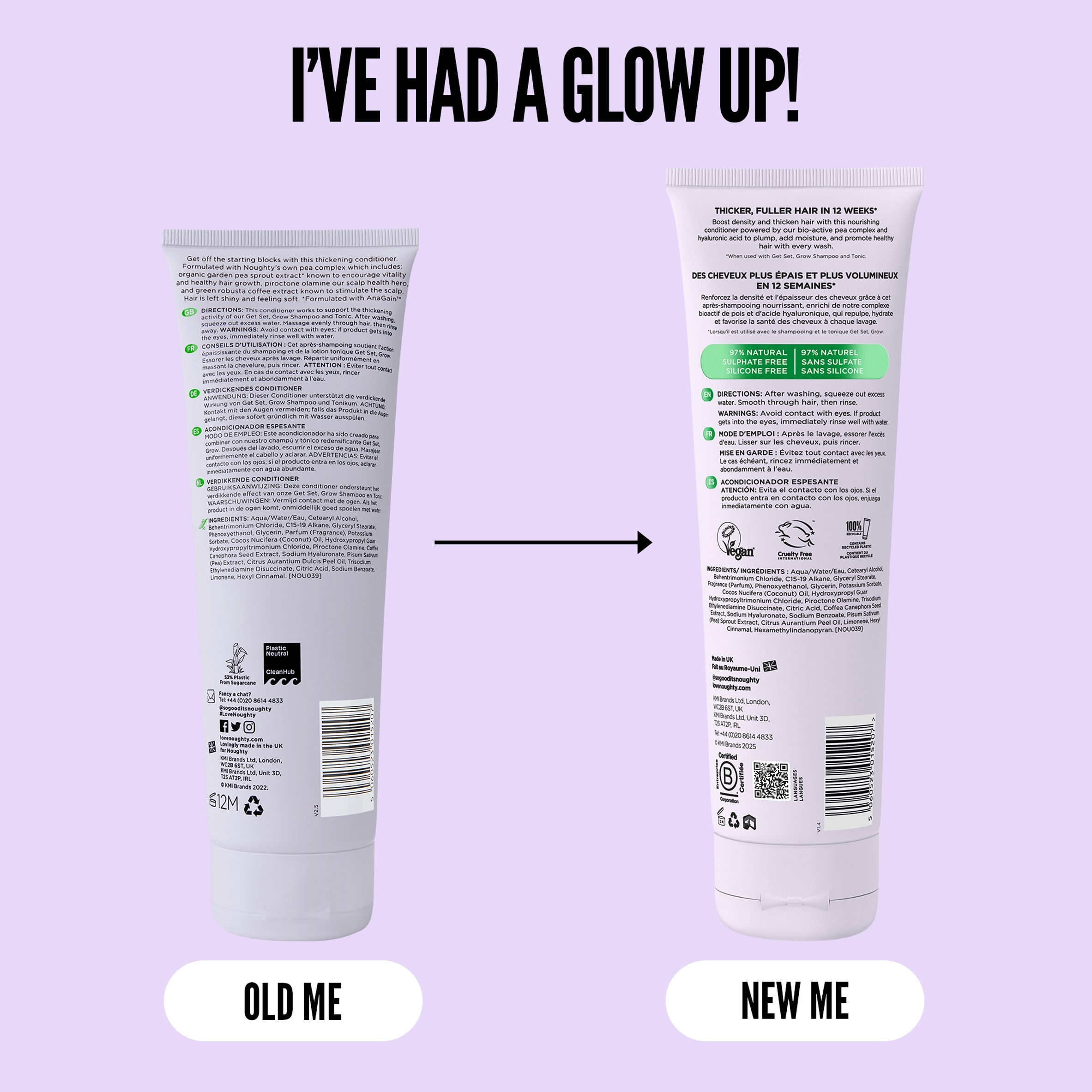Noughty Get Set, Grow Thickening Conditioner 250ml thumbnail 3