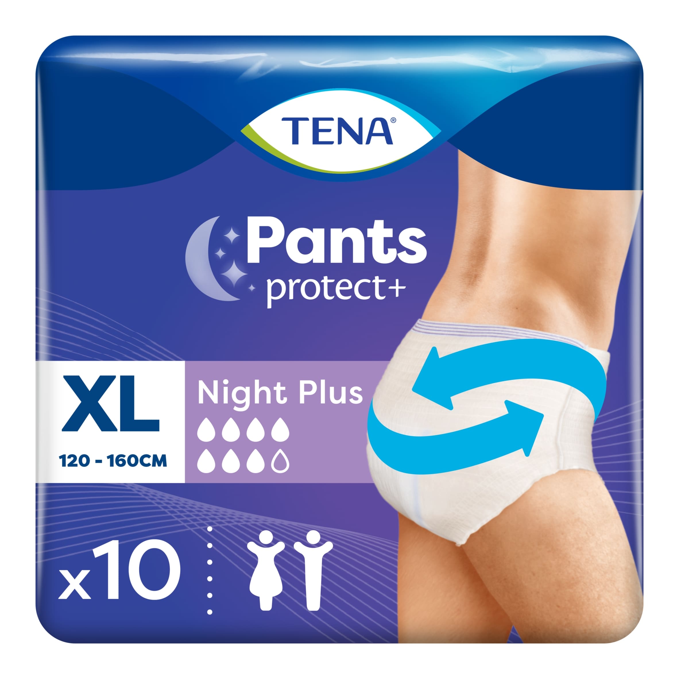 TENA Night Incontinence Pants Plus Size XL 10 pack