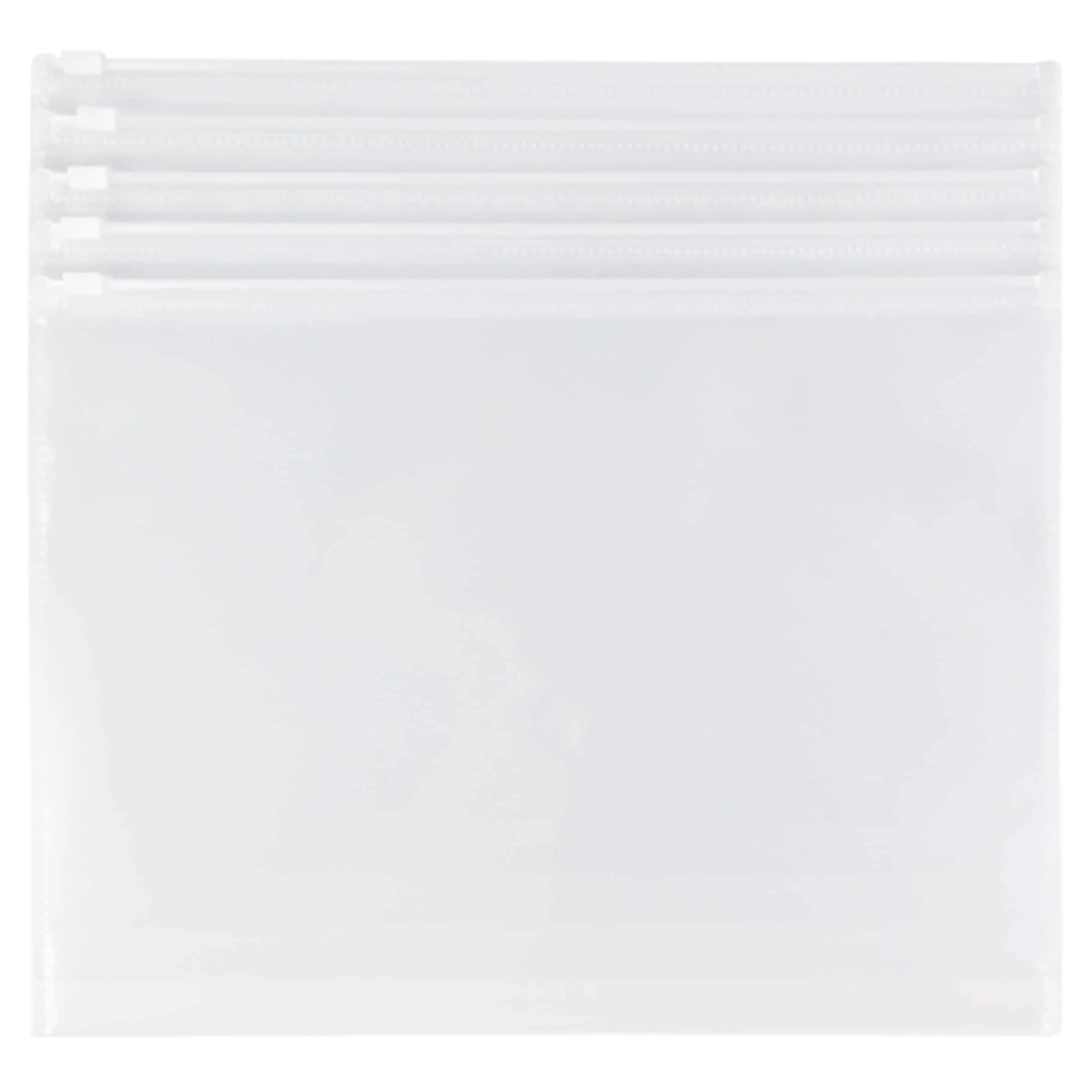 Tesco A4 Zipper Wallet 5 Pack