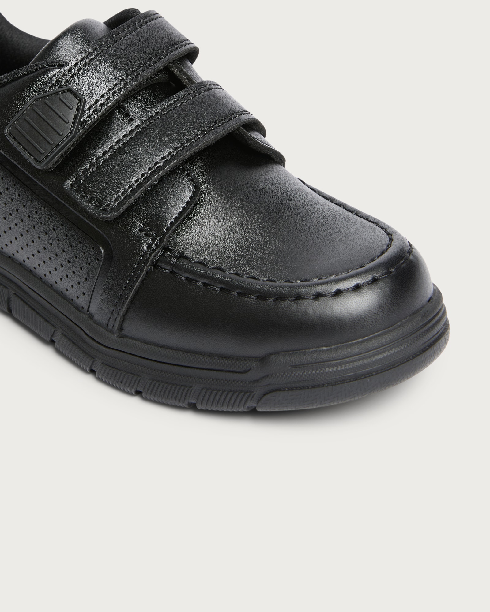 F&F School Boys Double Strap Shoes in Black thumbnail 3