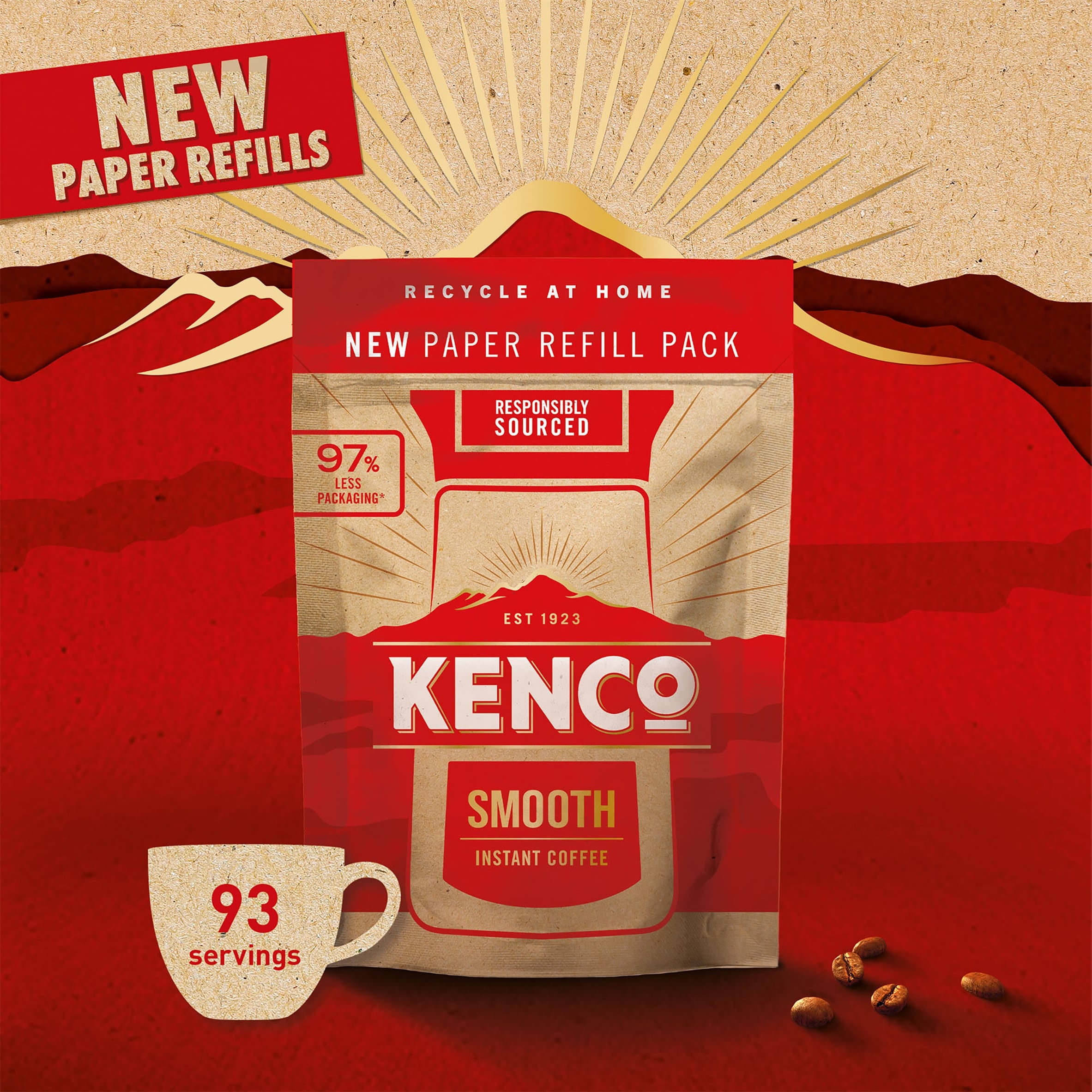 Kenco Smooth Instant Coffee Paper Refill 150g thumbnail 2