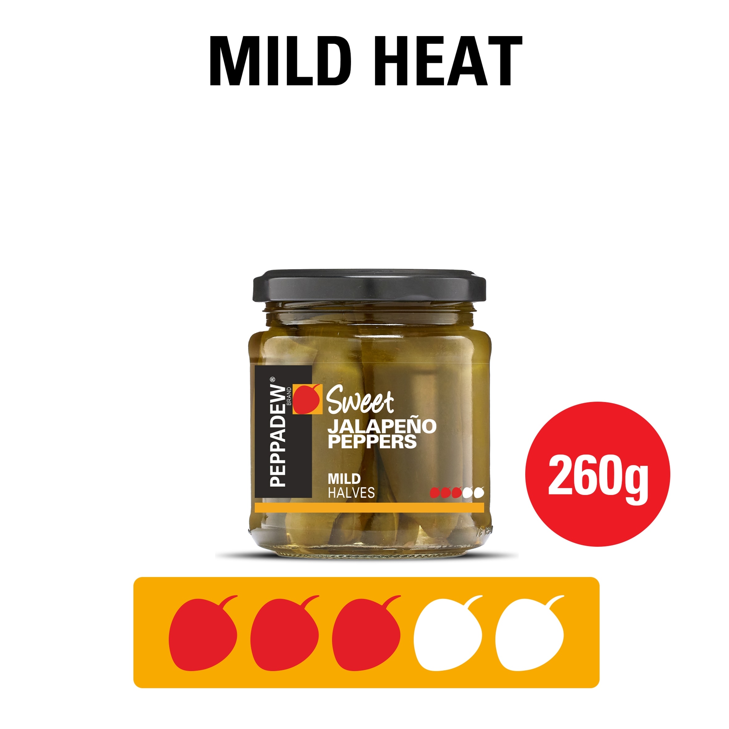Peppadew Sweet Jalapeno Peppers, Mild Halves 260g thumbnail 3