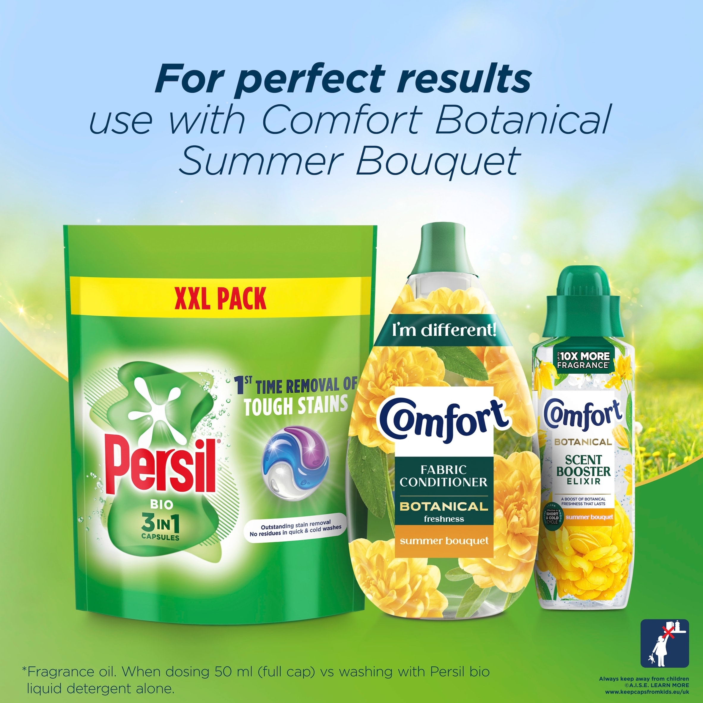 Persil Bio 3 in 1 Laundry Washing Detergent Capsules 48 Washes 1012.8g thumbnail 5