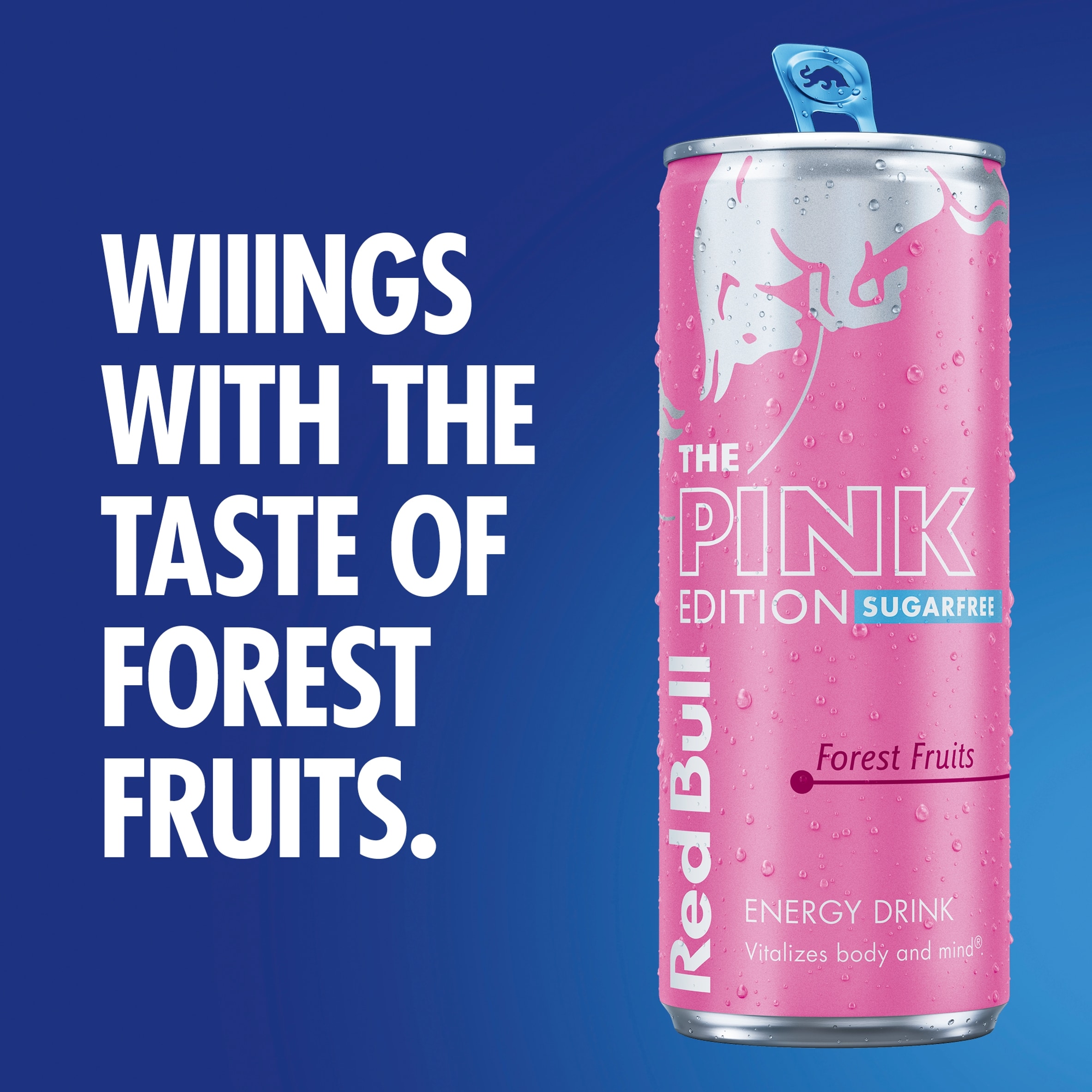 Red Bull The Pink Edition Sugarfree Energy Drink - Forest Fruit 4 x 250ml thumbnail 2
