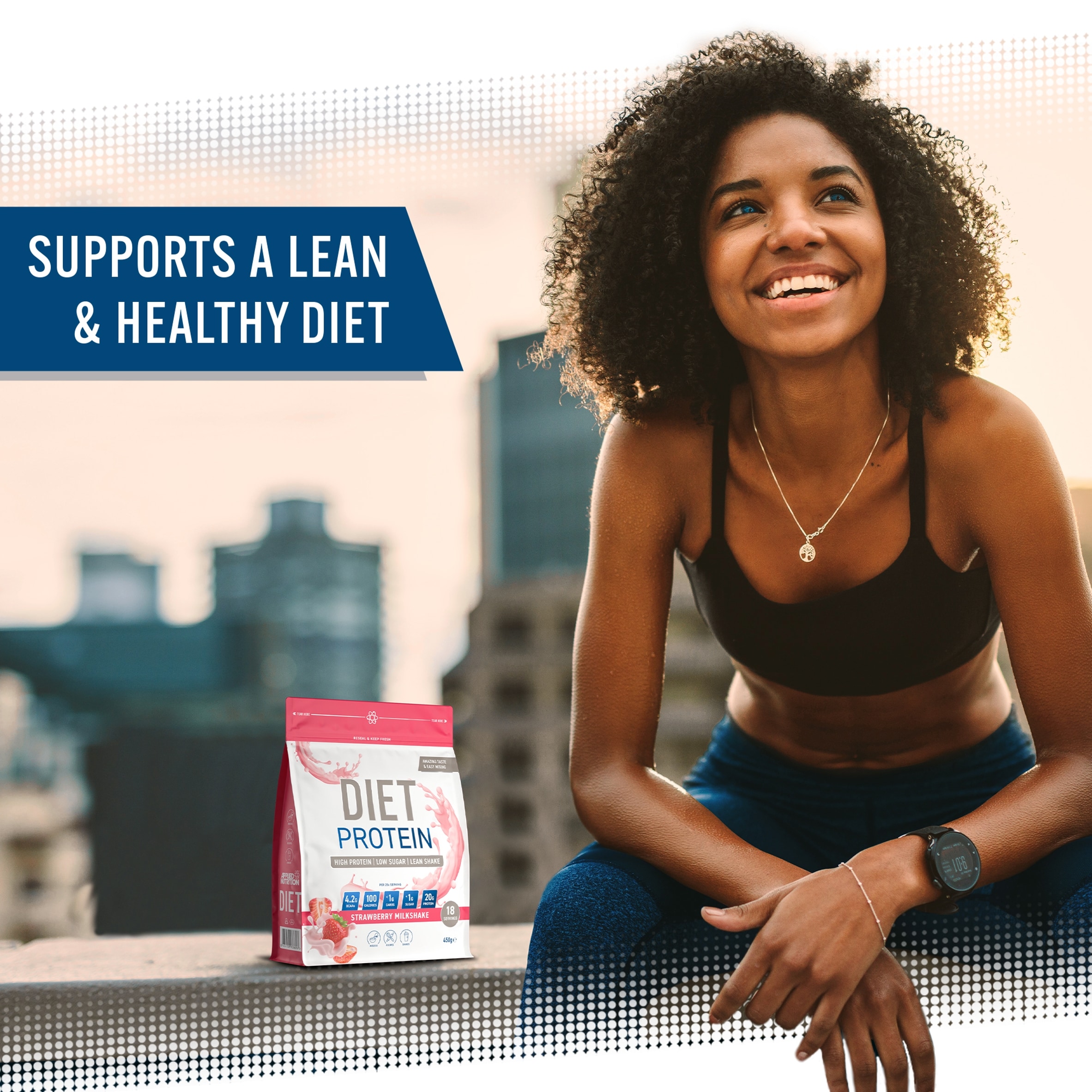 Applied Nutrition Diet Protein - Strawberry Milkshake 450g thumbnail 3