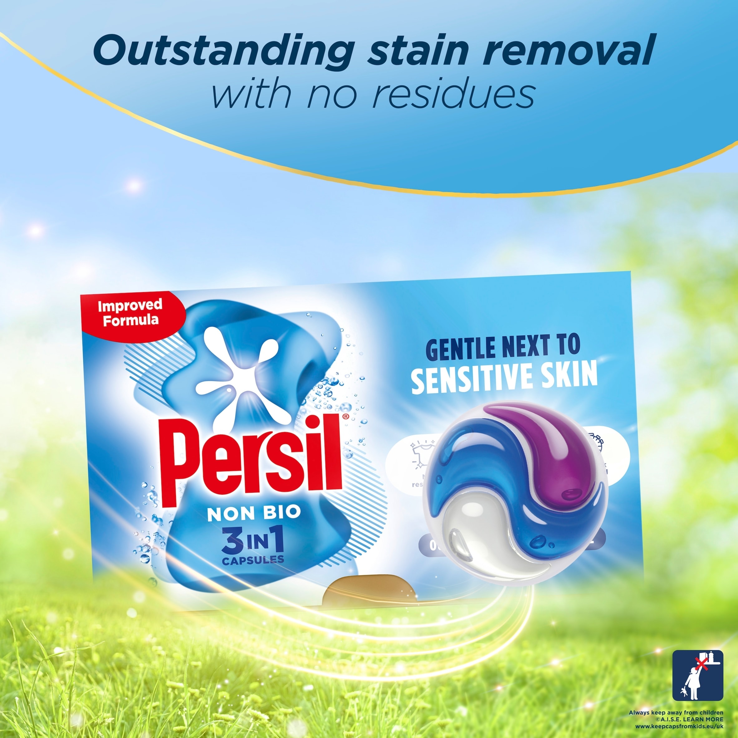 Persil Non Bio 3 in 1 Sensitive Laundry Washing Detergent Capsules 26 washes 548.6g thumbnail 2
