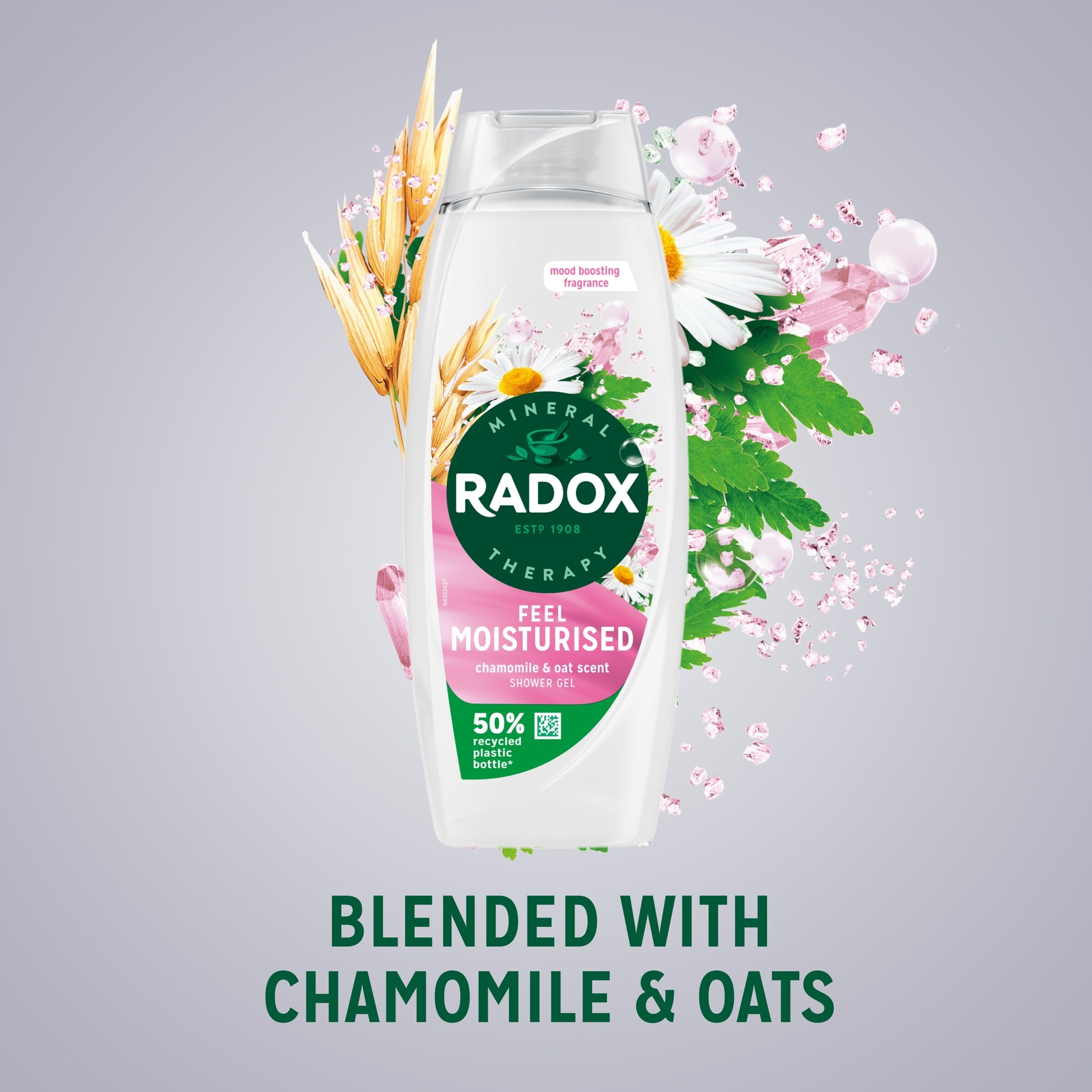 Radox Chamomile & Oats Feel Moisturised Shower Gel Body Wash 450ml thumbnail 2