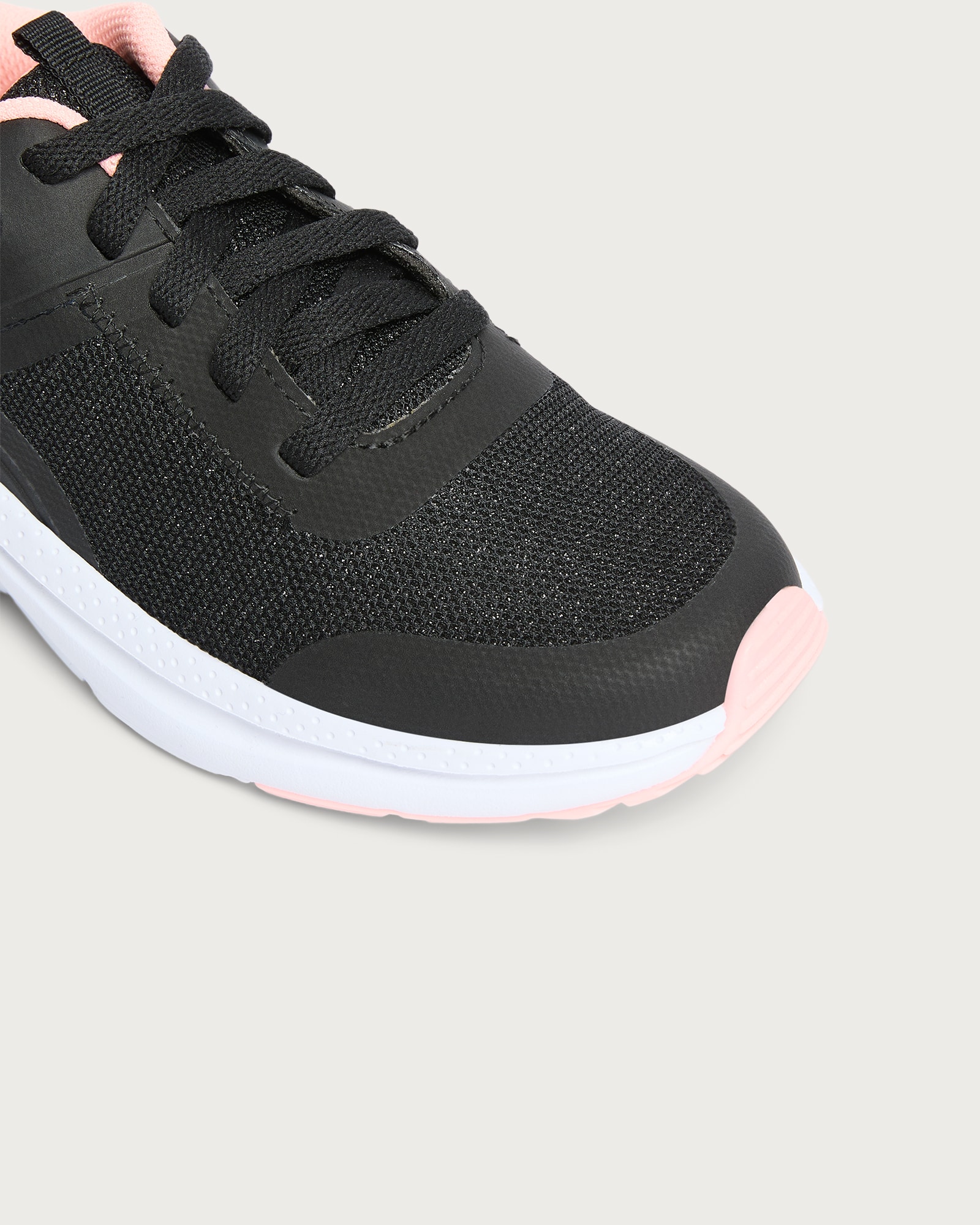 F&F School Girls Glitter Mesh Trainers in Black thumbnail 3