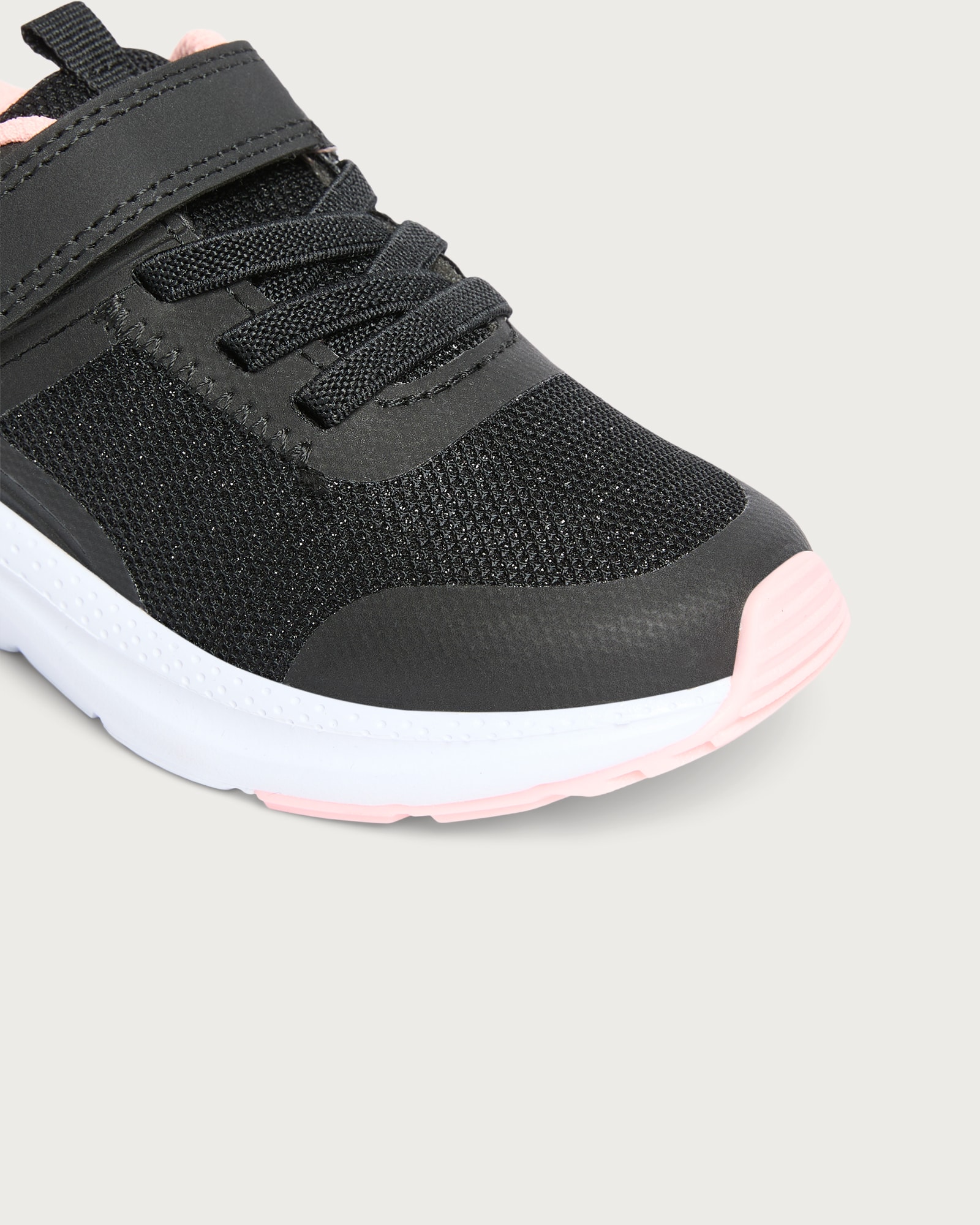 F&F School Girls Glitter Mesh Trainers in Black thumbnail 3