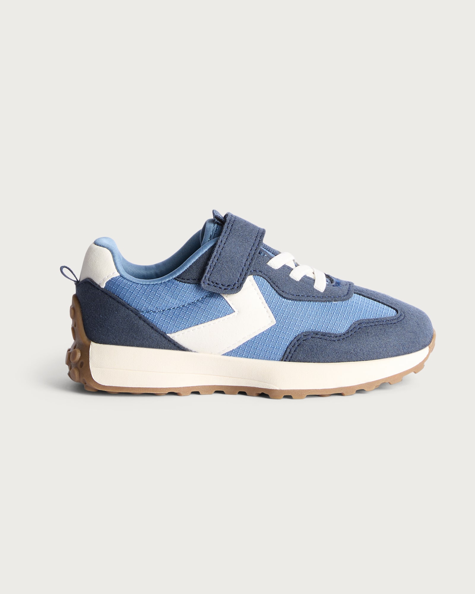 F&F Boys Retro-Inspired Touch Strap Fastening Trainers in Blue