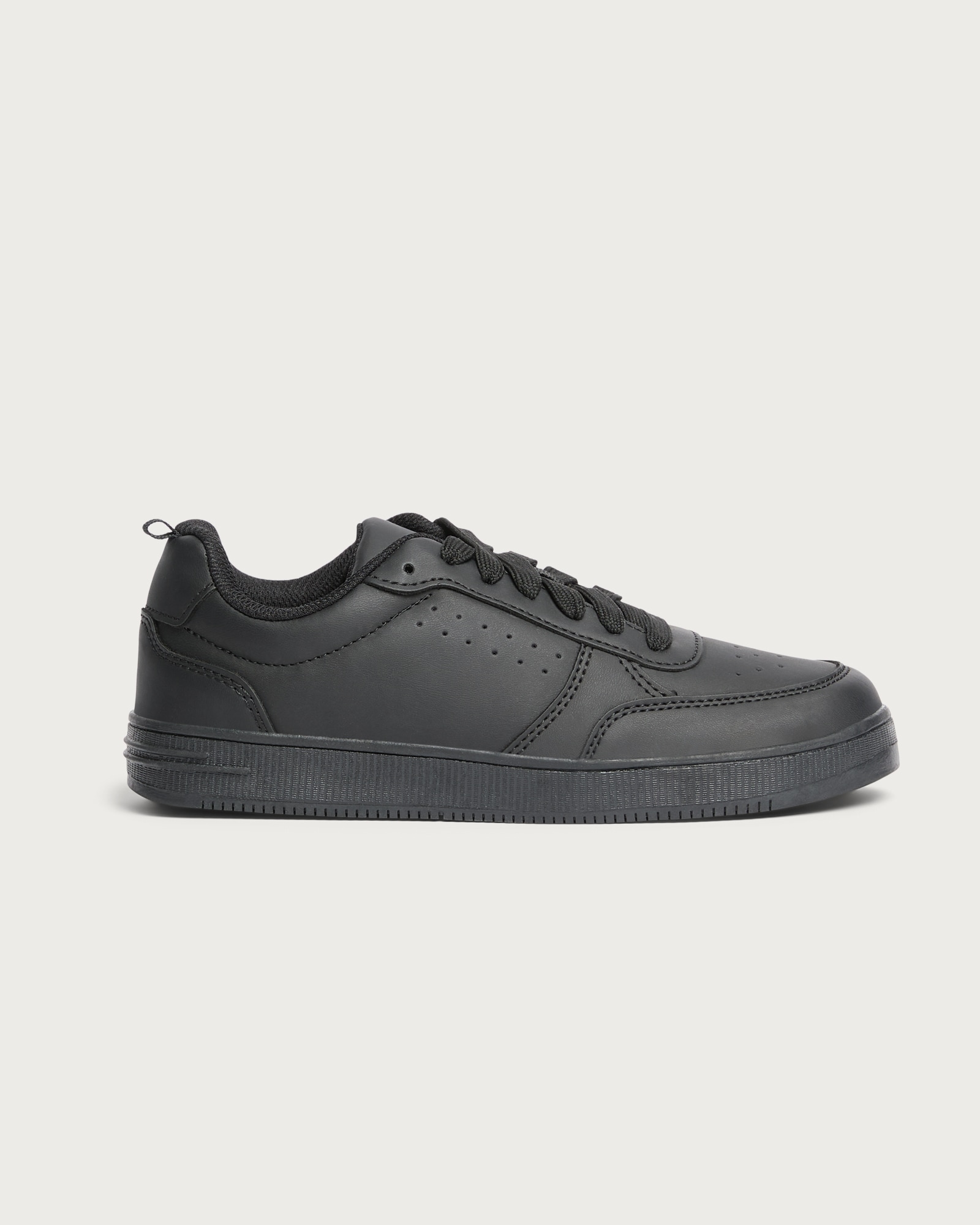 F&F School Boys Lace Up Trainers in Black