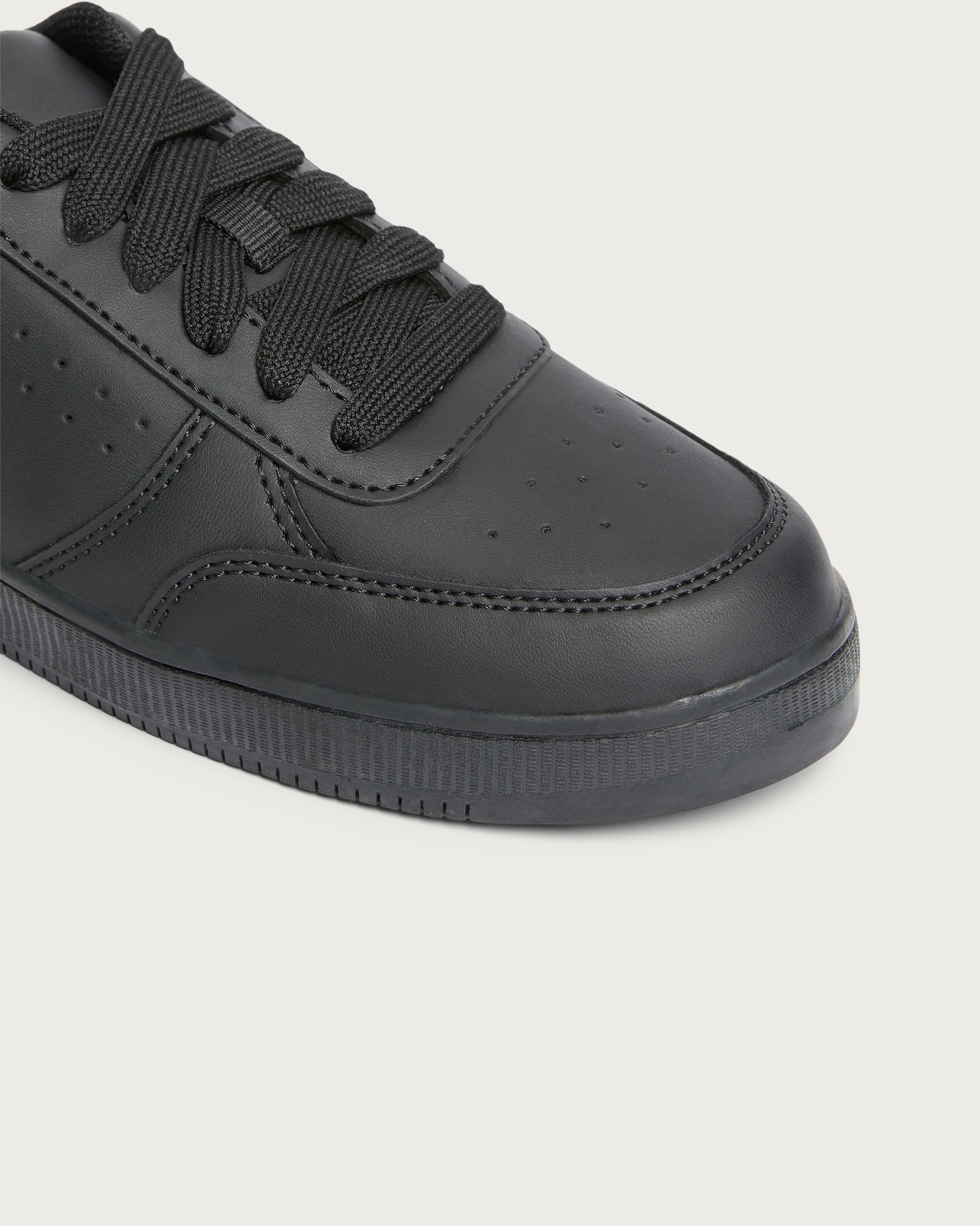 F&F School Boys Lace Up Trainers in Black thumbnail 3