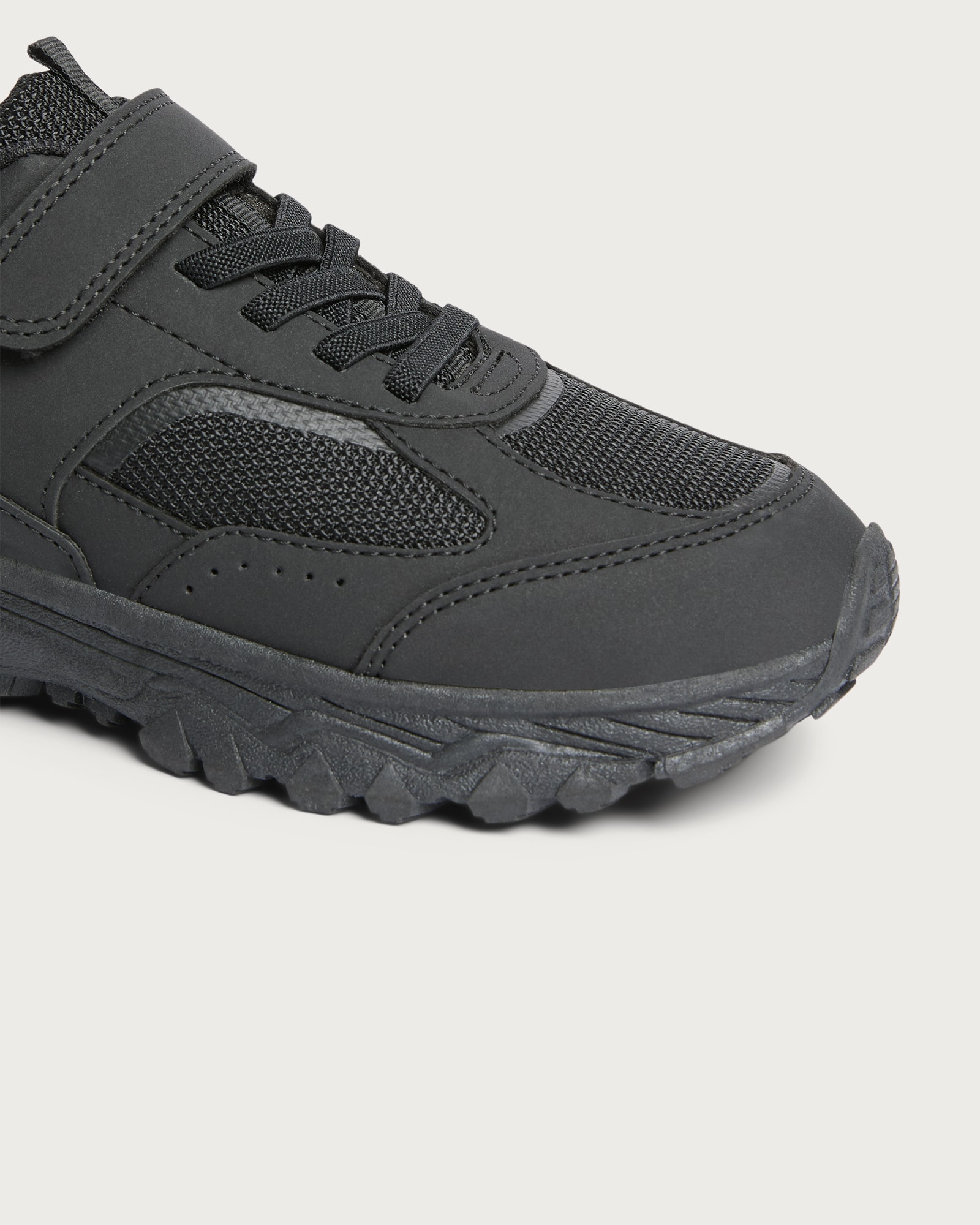 F&F School Boys Mesh Panel Trainers in Black thumbnail 3