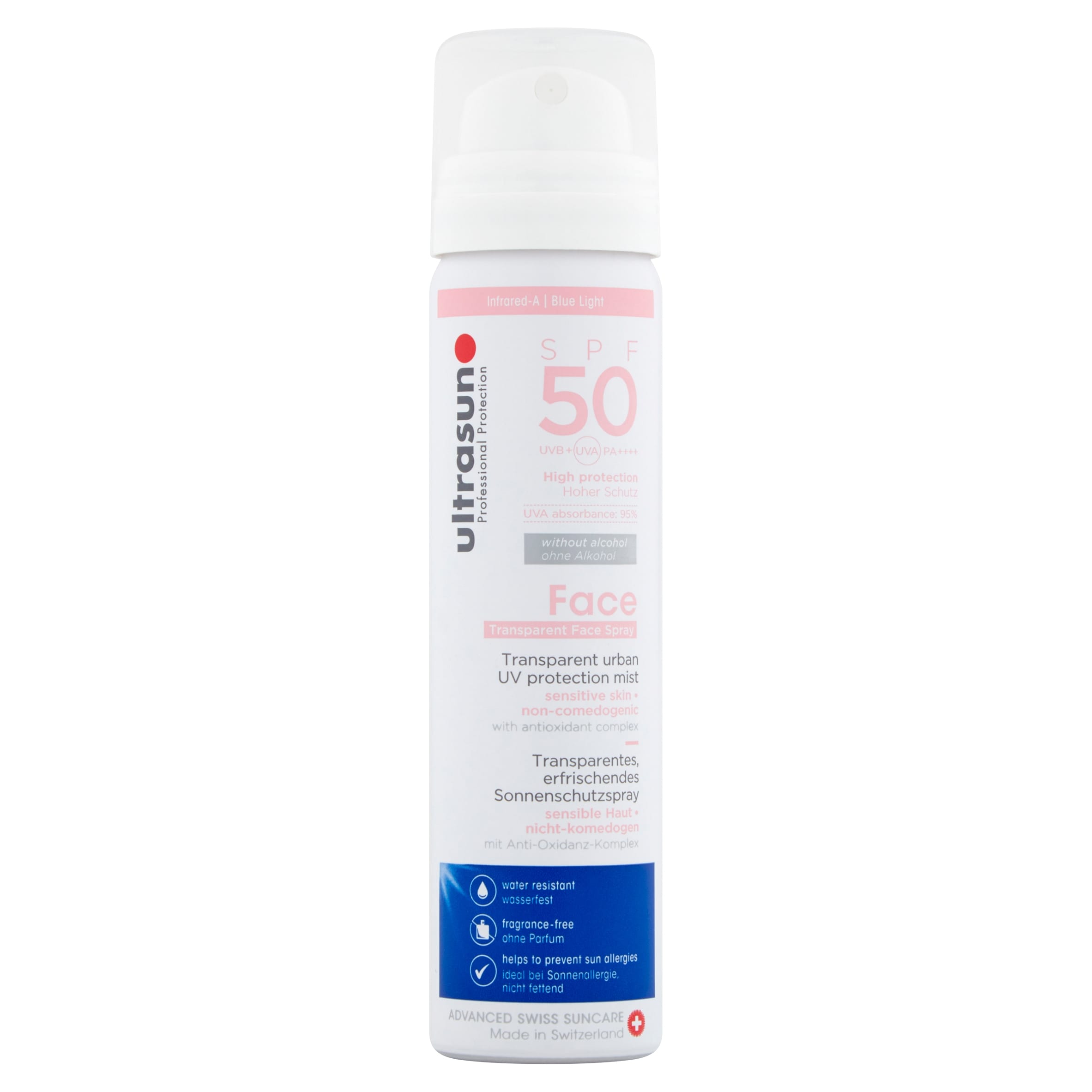 Ultrasun SPF50 Transparent Face & Scalp UV Mist 75ml