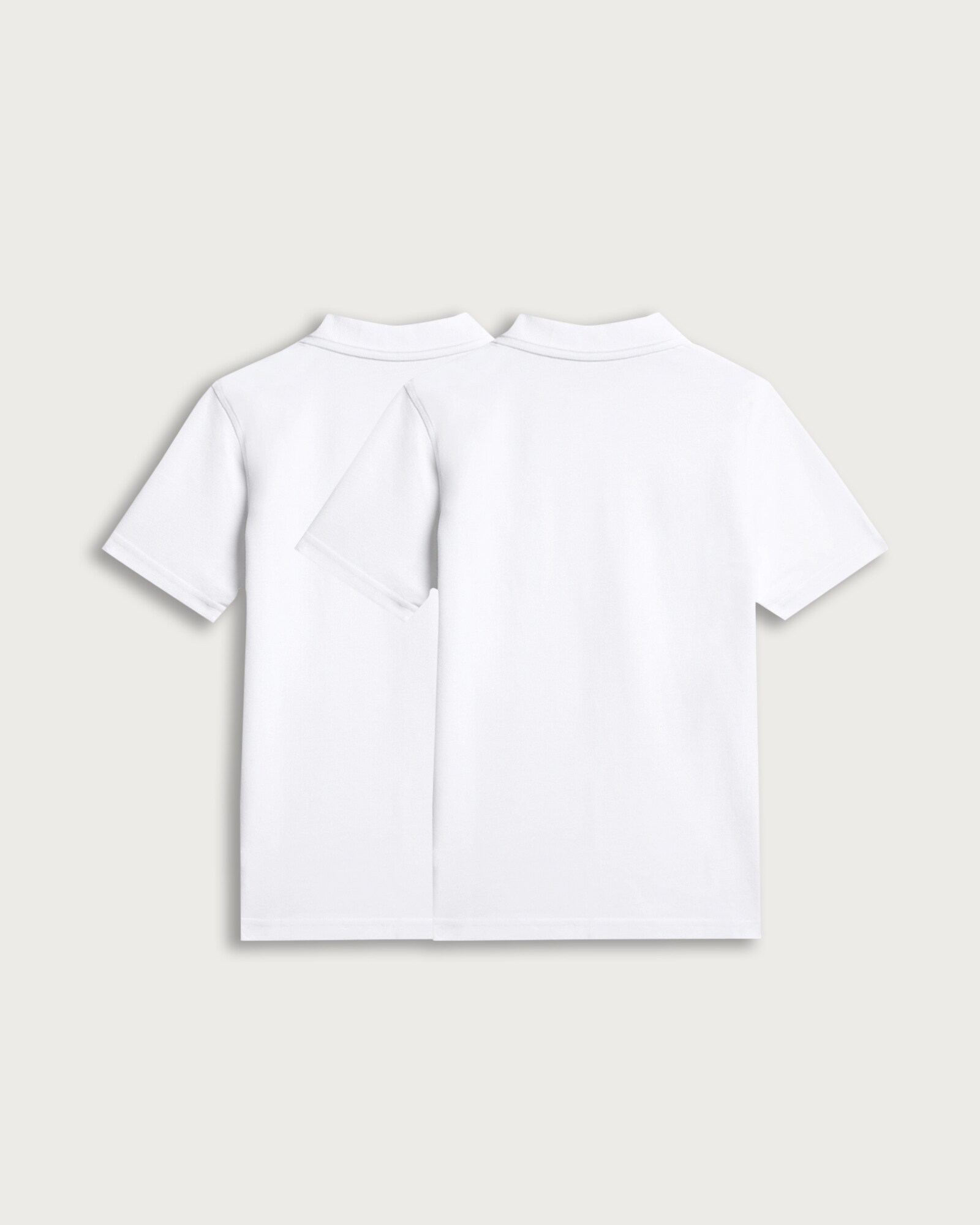 F&F School Unisex 2-Pack Pure Cotton Regular Fit Polo Shirts in White thumbnail 6