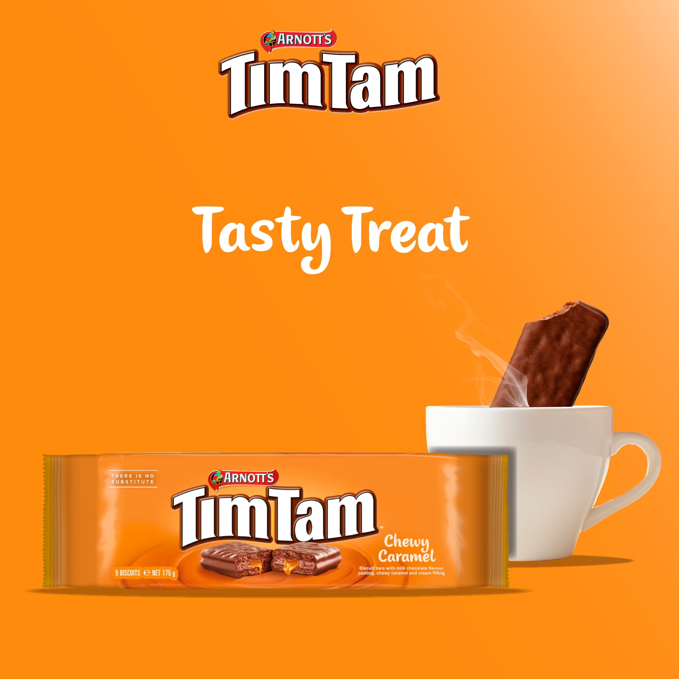 Tim Tam Chewy Caramel Chocolatey Biscuit Bars 9 Pieces 175g thumbnail 3