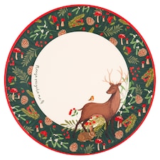 Tesco Woodland Christmas Plates 23cm 10 Pack