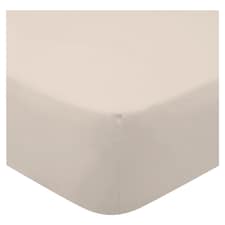 F&F Home Bedding Brushed Fitted Sheet Natural Single