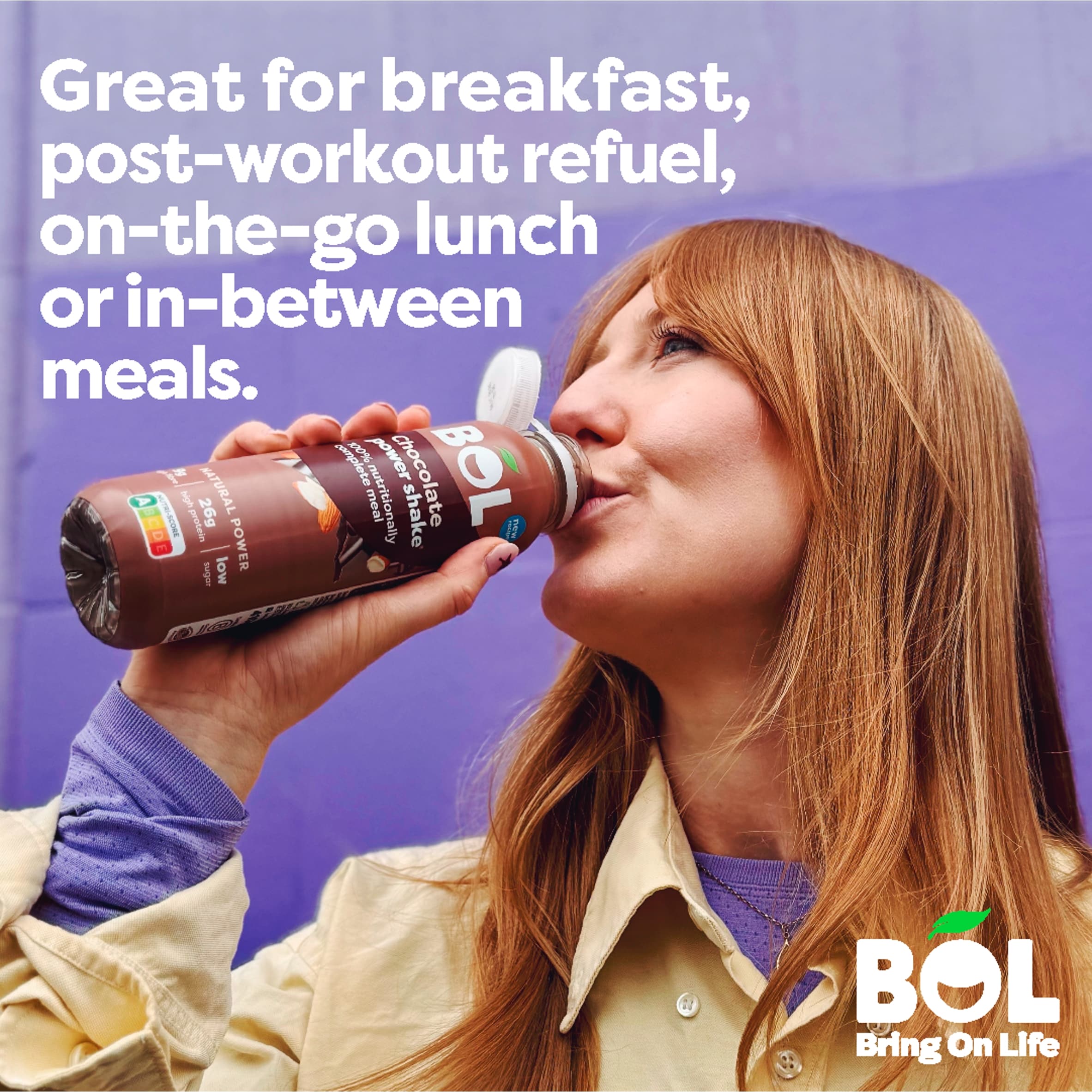 BOL Chocolate Power Shake 410g thumbnail 3