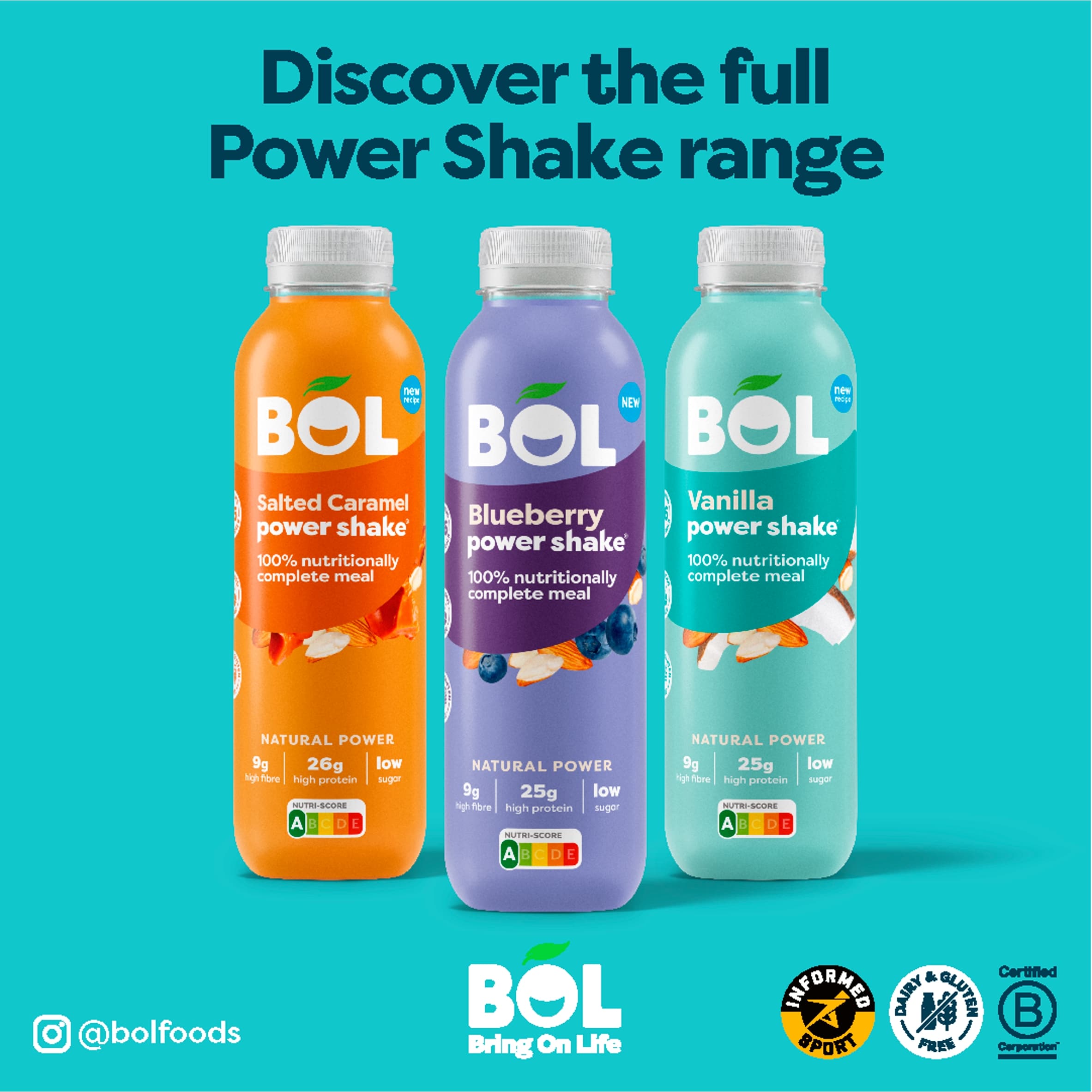 BOL Chocolate Power Shake 410g thumbnail 5