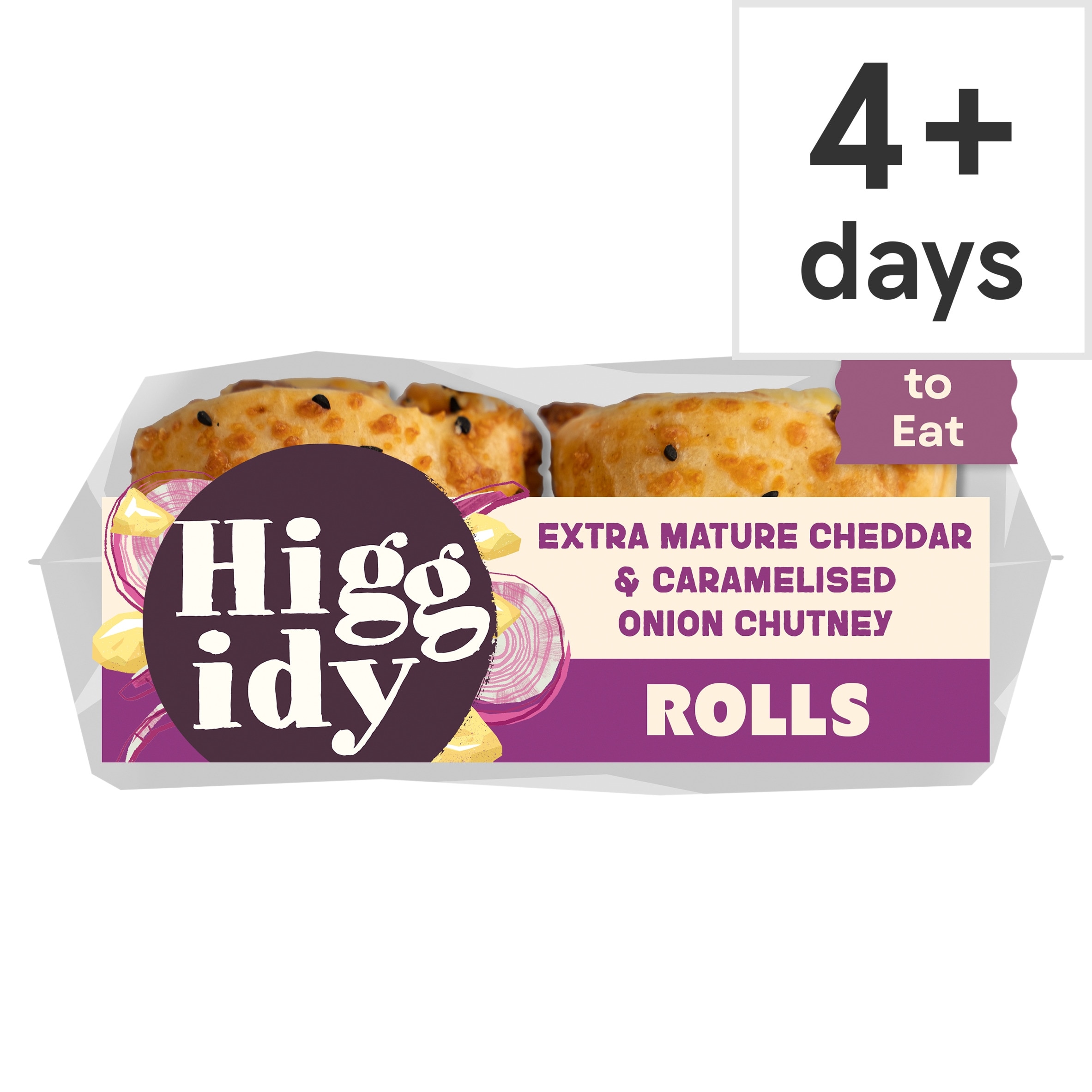 Higgidy Cheddar & Caramalised Onion Chutney Rolls x2 54g