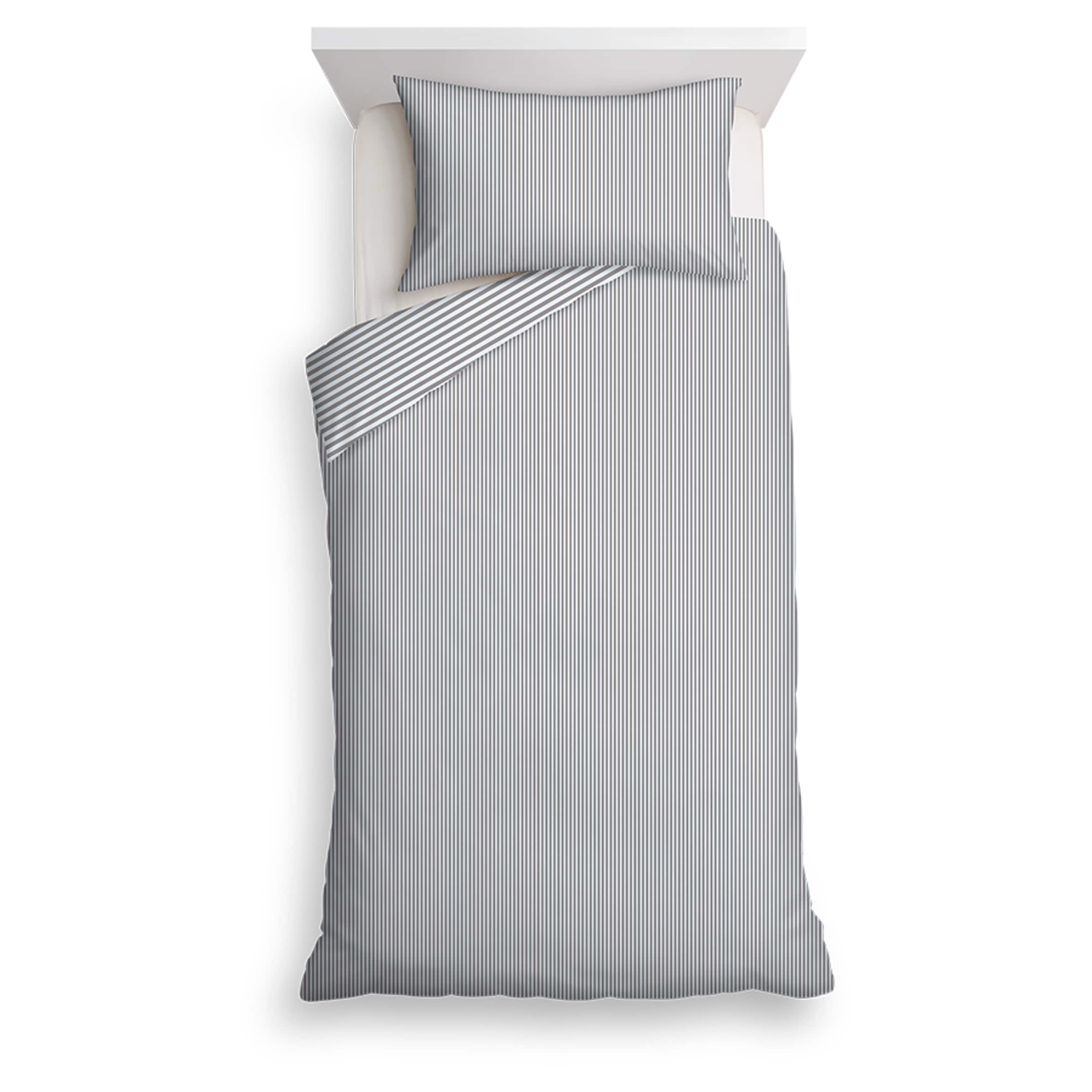 F&F Home Bedding Grey Stripe Duvet Set Single