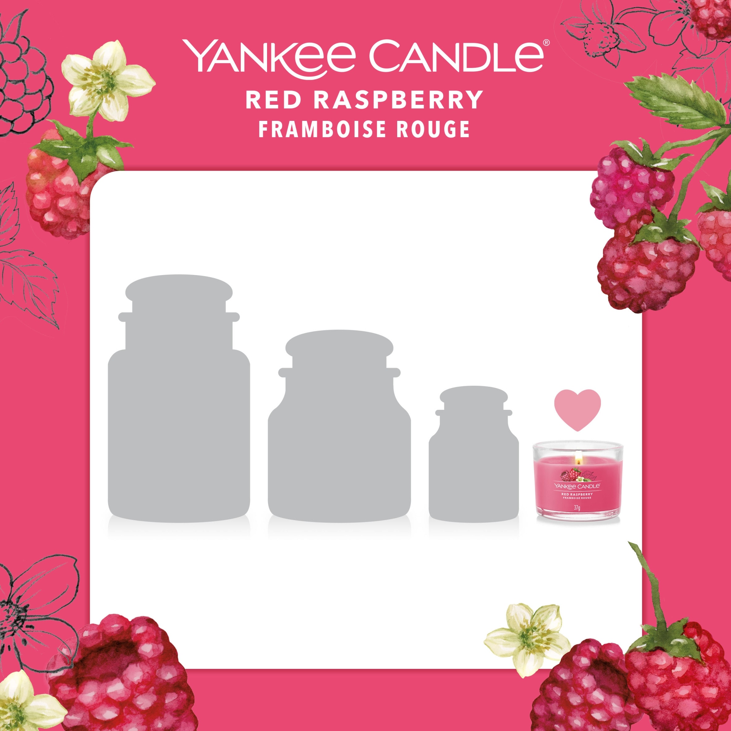 Yankee Red Raspberry Filled Votive 37g thumbnail 3