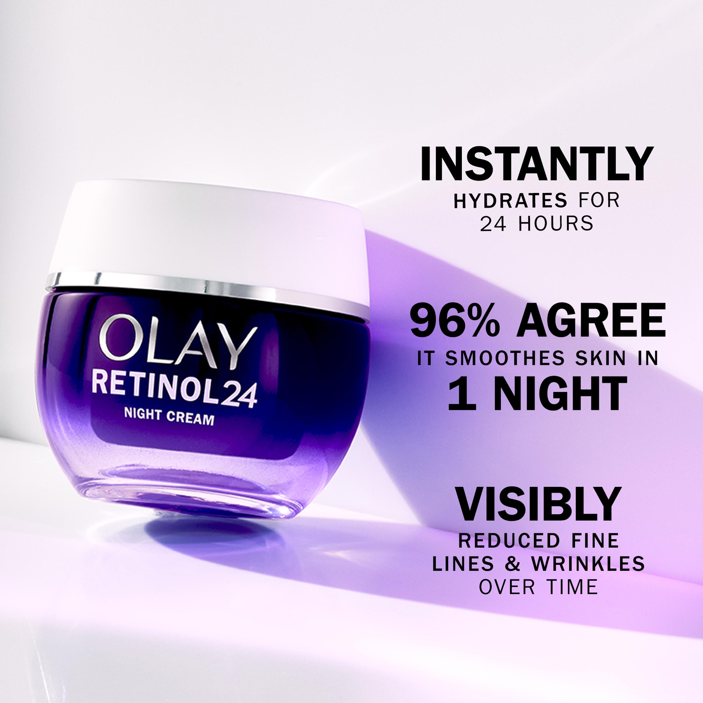 Olay Retinol 24 Night Cream Face Moisturiser REFILL. Anti Ageing Skincare, 50ml thumbnail 4