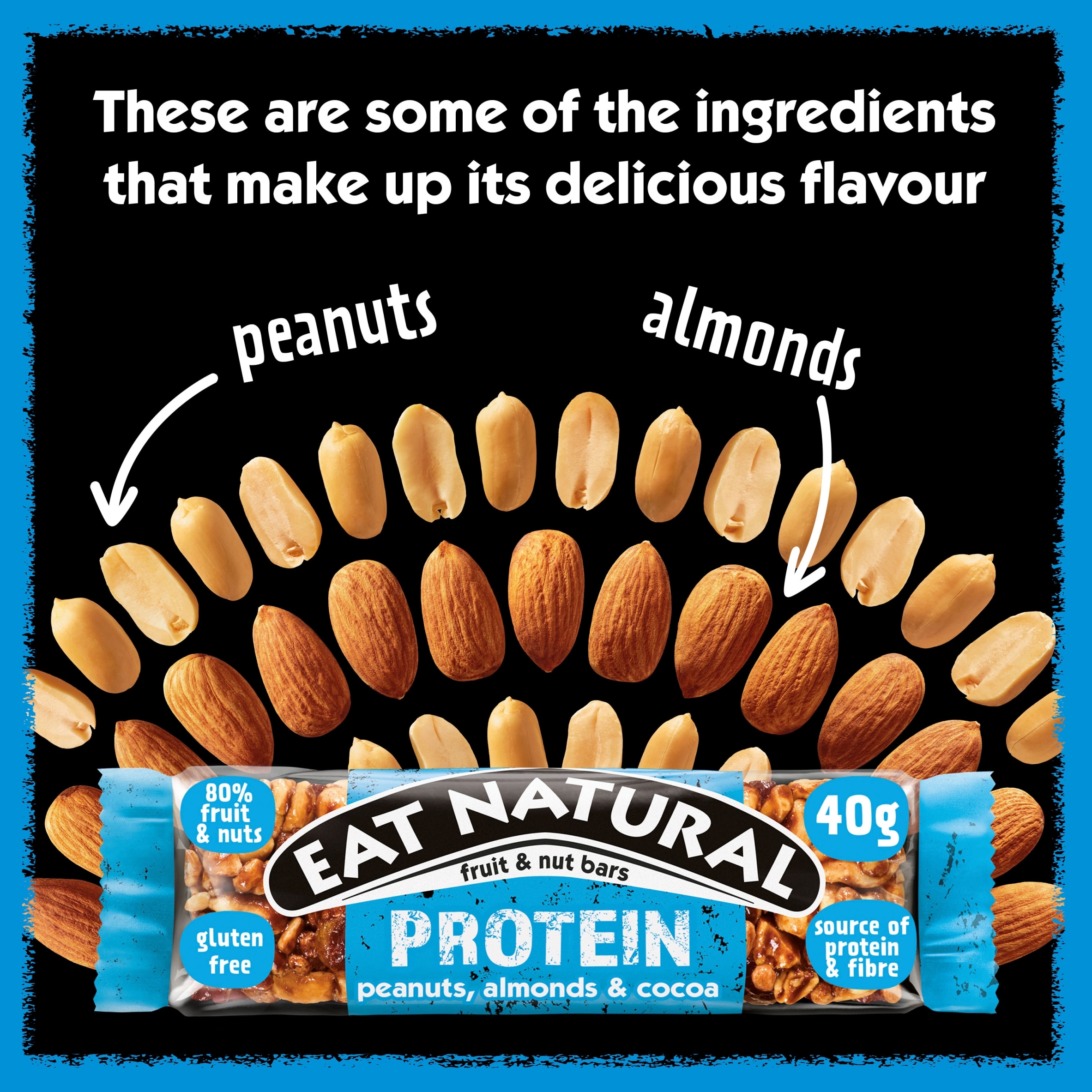 Eat Natural Protein Fruit & Nut Bars - Peanuts, Almonds & Cocoa 40g thumbnail 3