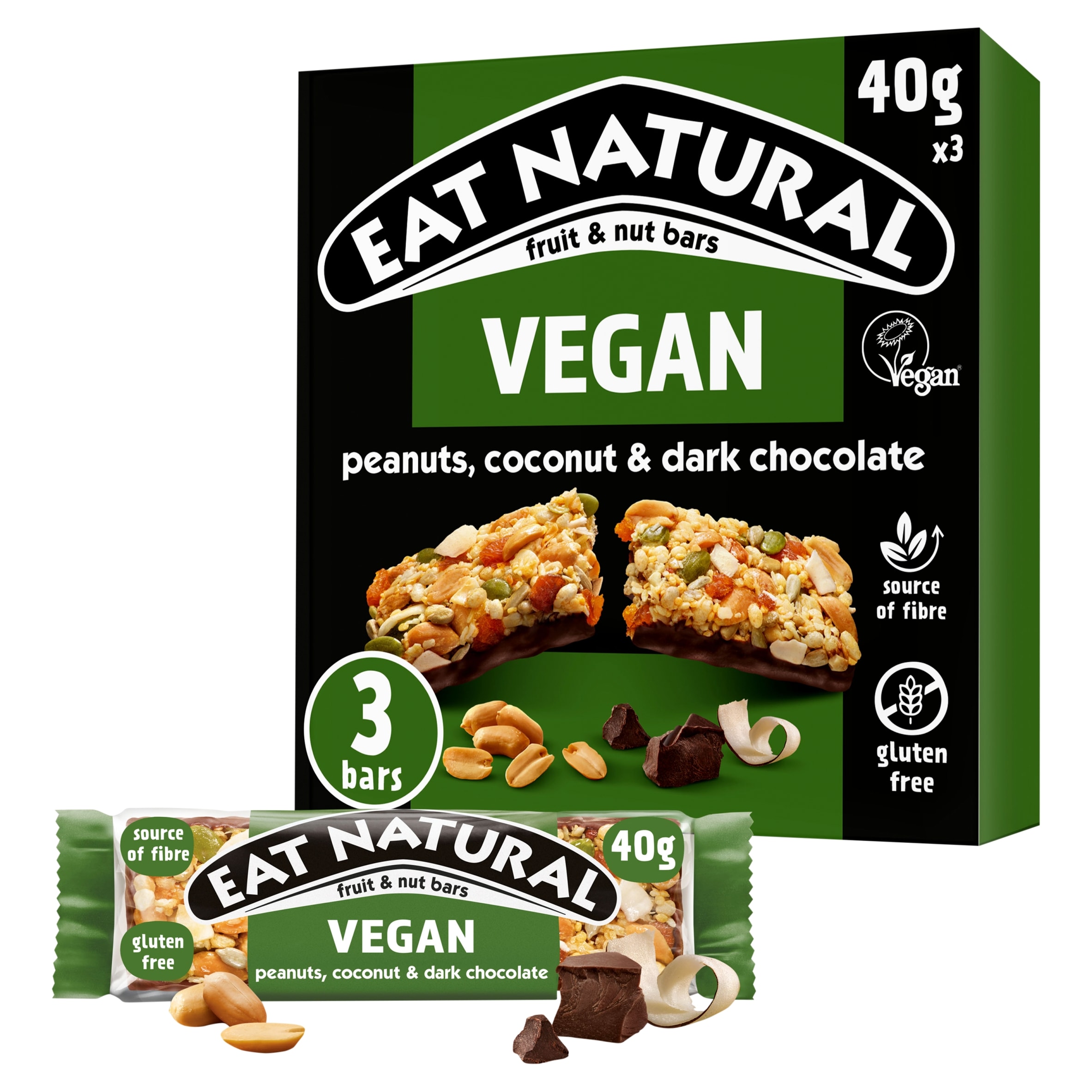 Eat Natural Simply Vegan Peanuts Coconut & Chocolate Bars