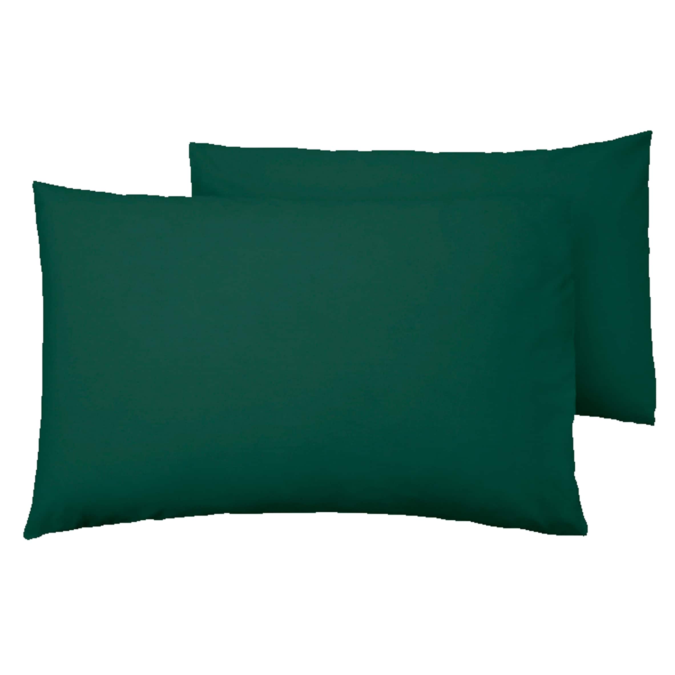F&F Home Bedding 100% Cotton Forest Green Pillow Case Pair