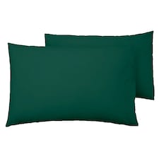 F&F Home Bedding 100% Cotton Forest Green Pillow Case Pair