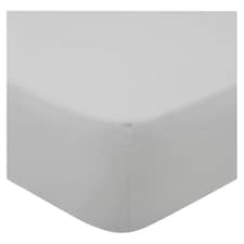 F&F Home Bedding Brushed Fitted Sheet Silver Super King