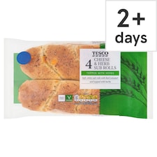 Tesco Cheese & Herb Sub Rolls 4 Pack