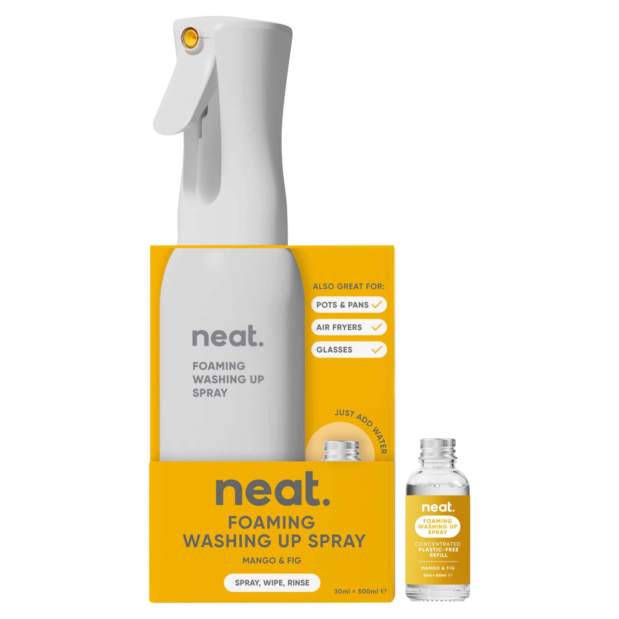 Neat Foaming Washing Up Spray Starter Pack Mango & Fig 30Ml thumbnail 2