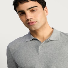 F&F Regular Fit Short Sleeve Polo Shirt in Grey
