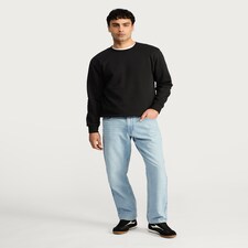 F&F Regular Fit Crew Neck Sweatshirt in Black thumbnail 2
