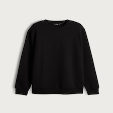 F&F Regular Fit Crew Neck Sweatshirt in Black thumbnail 4
