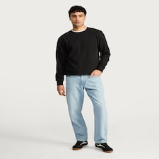 F&F Regular Fit Crew Neck Sweatshirt in Black thumbnail 2