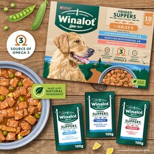 WINALOT Friday Suppers Mixed Variety Fish in Gravy Wet Dog Food 12x100g thumbnail 3