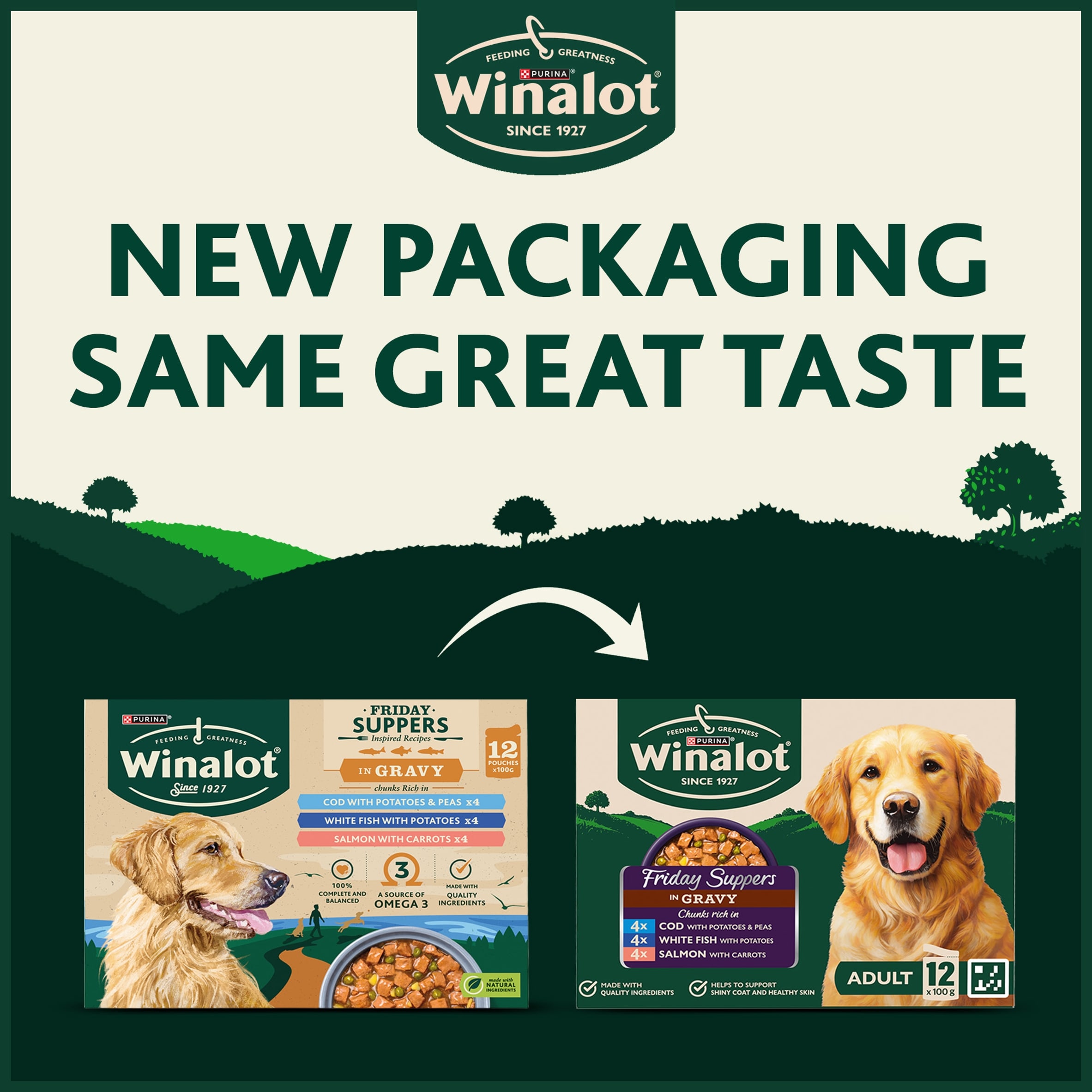 WINALOT Friday Suppers Mixed Variety Fish in Gravy Wet Dog Food 12x100g thumbnail 6