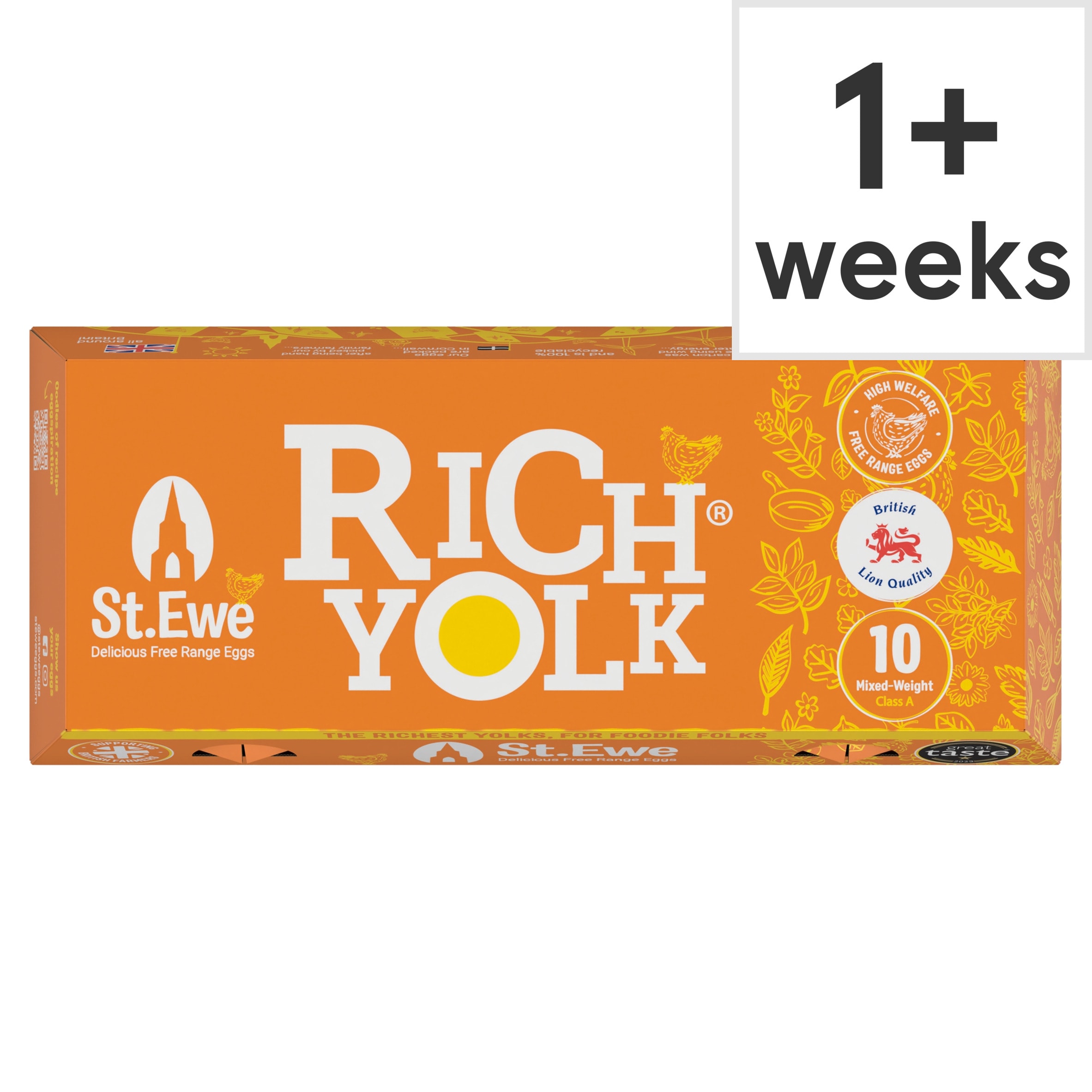 St Ewe Free Range Rich Yolk Mixed Weight 10 Pack 