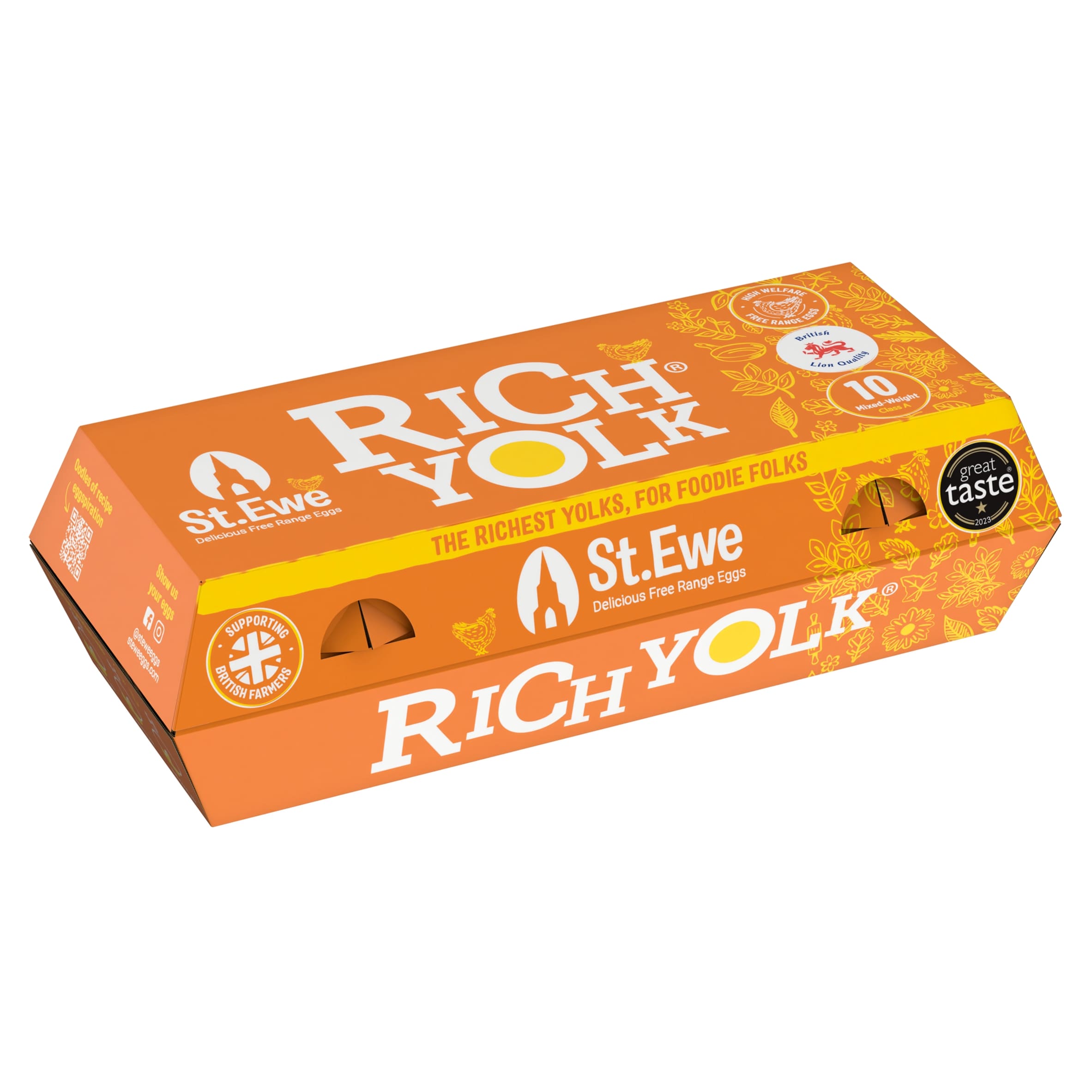 St Ewe Free Range Rich Yolk Mixed Weight 10 Pack  thumbnail 2