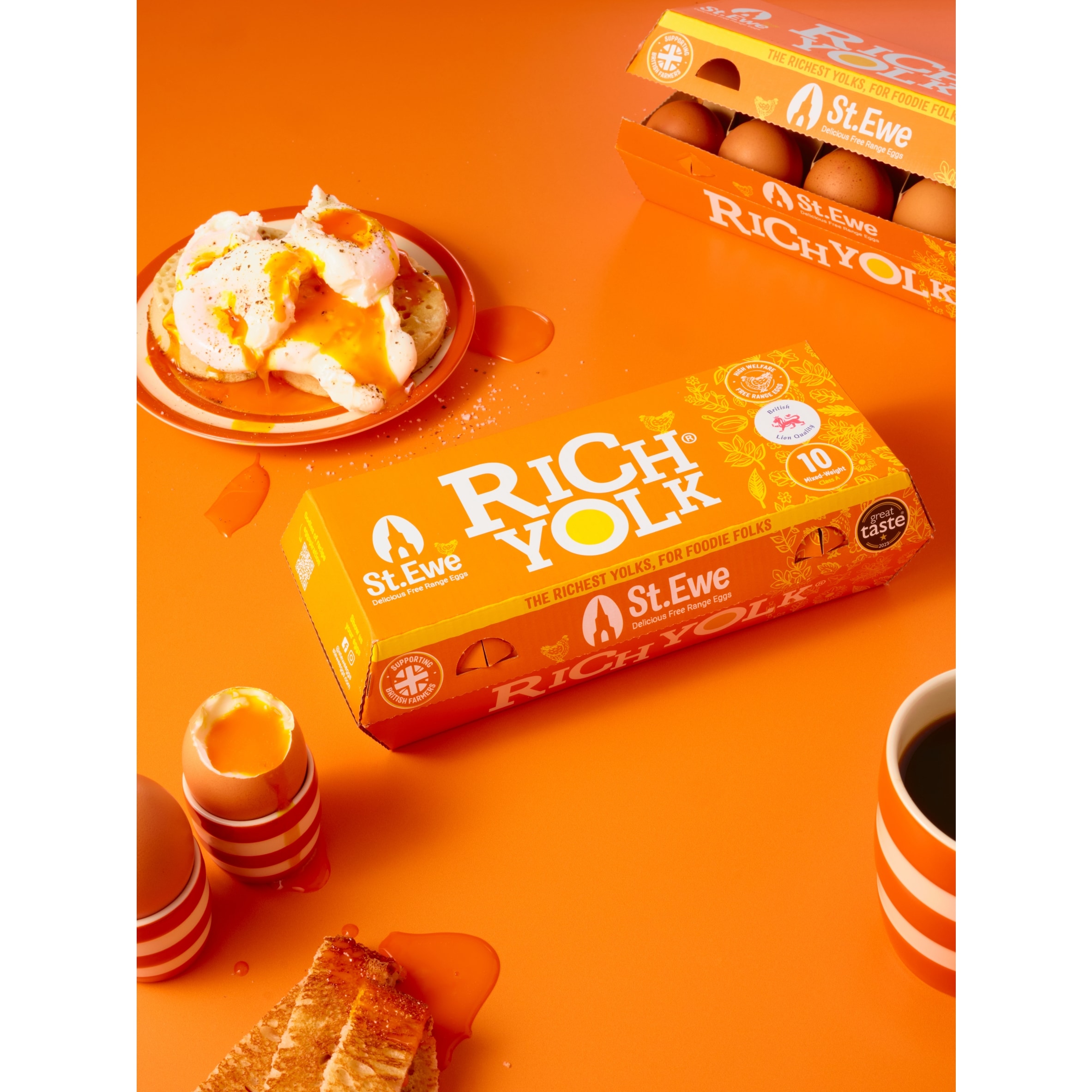 St Ewe Free Range Rich Yolk Mixed Weight 10 Pack  thumbnail 5