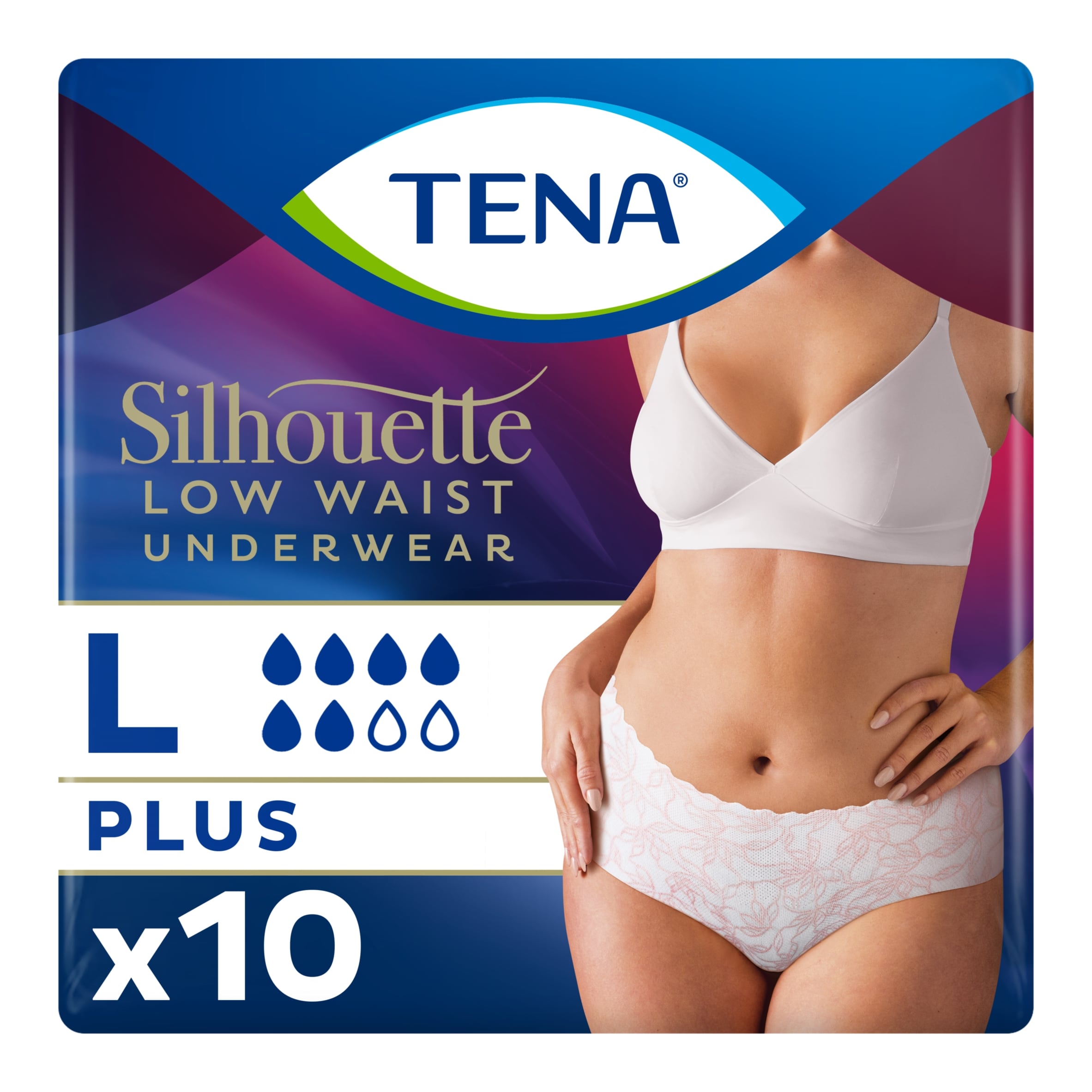 TENA Silhouette Incontinence Pants White L